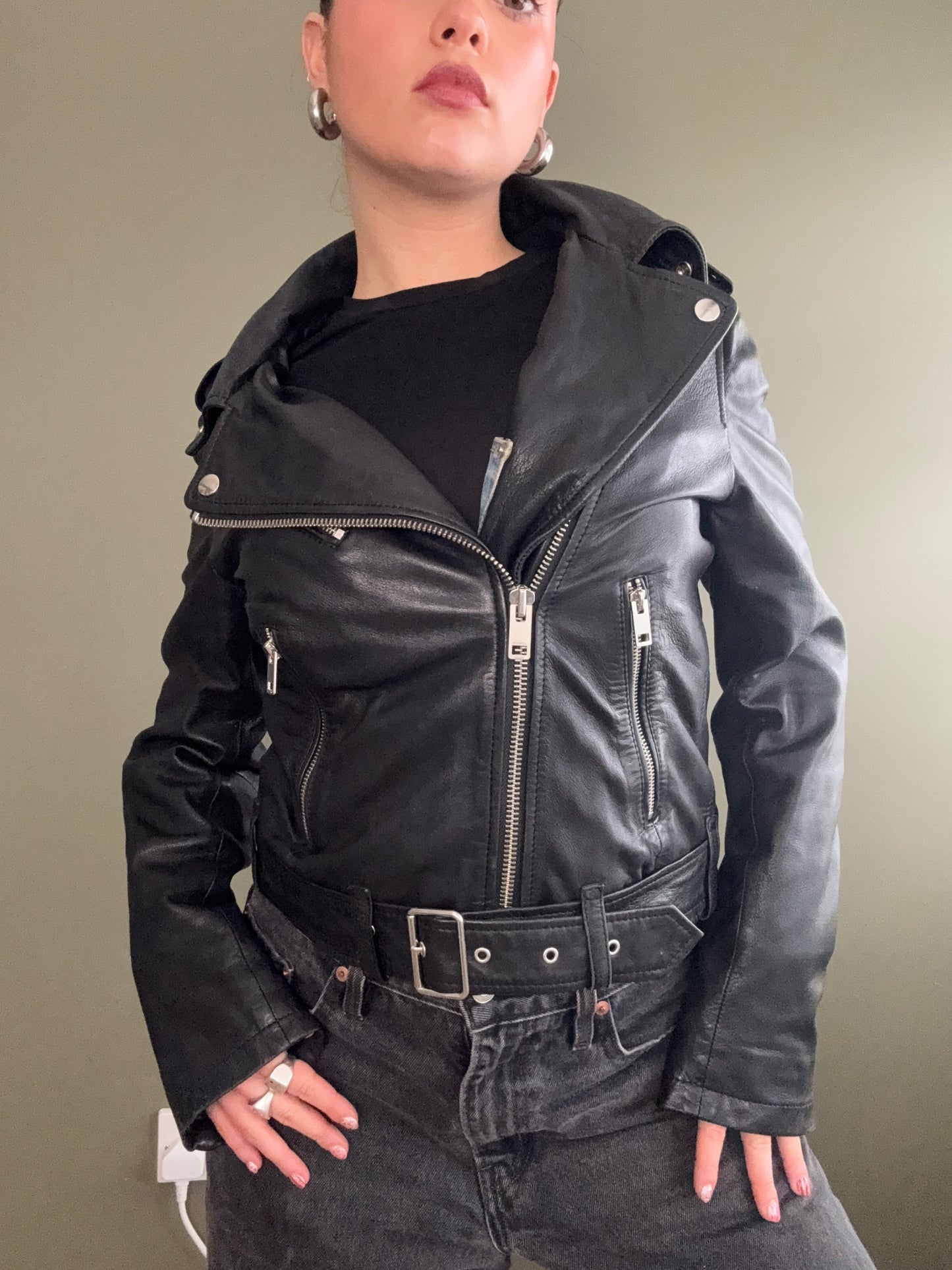 Diesel Corset Style Leather Jacket (XS)
