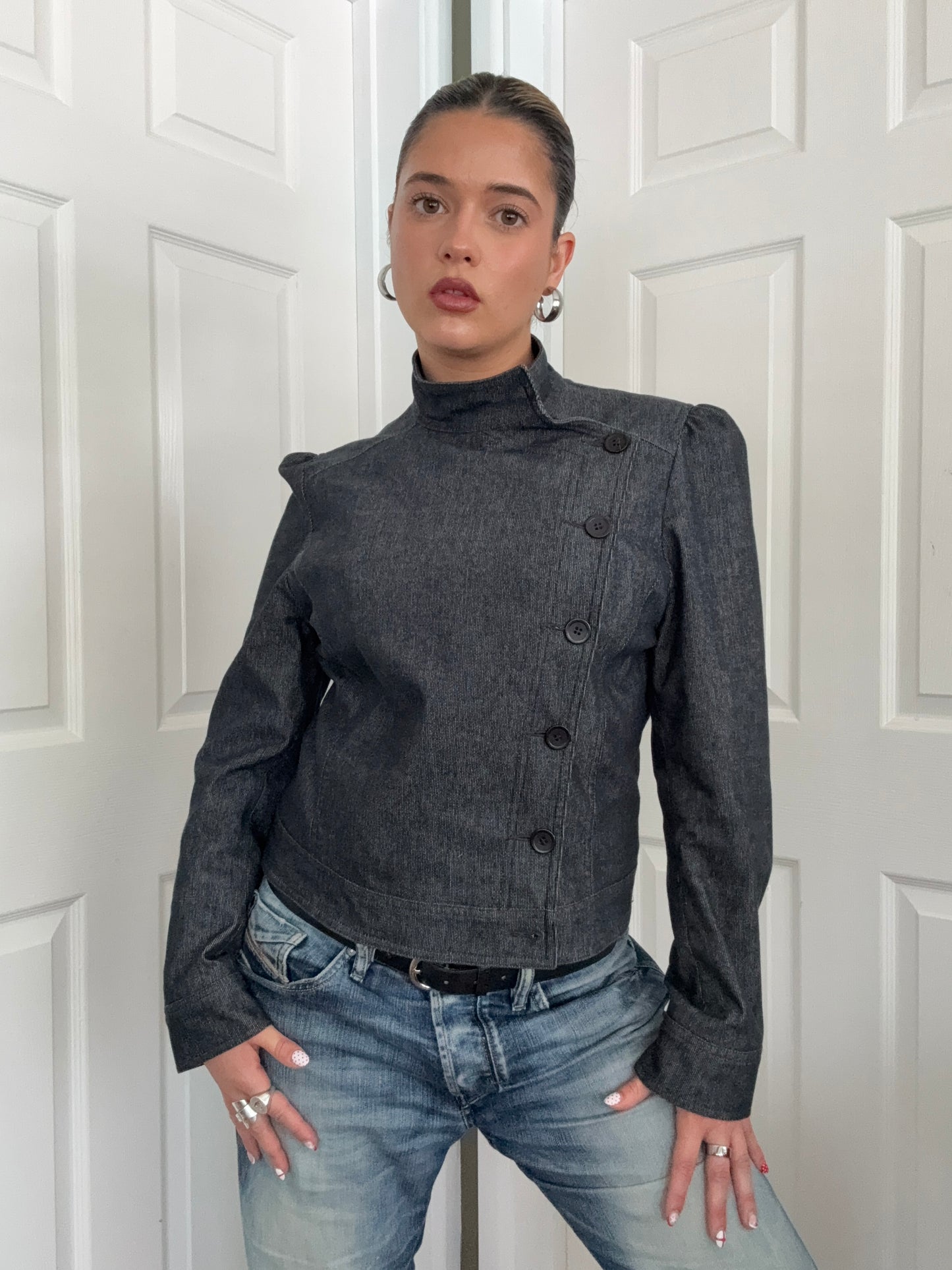 Asymmetric Button Jacket (UK14)