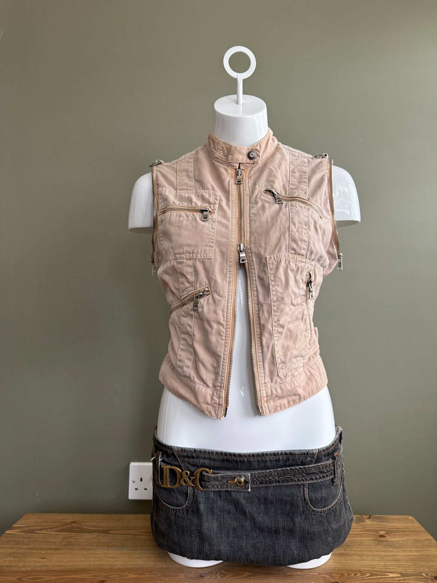 Beige Guess Utility Jacket (S)