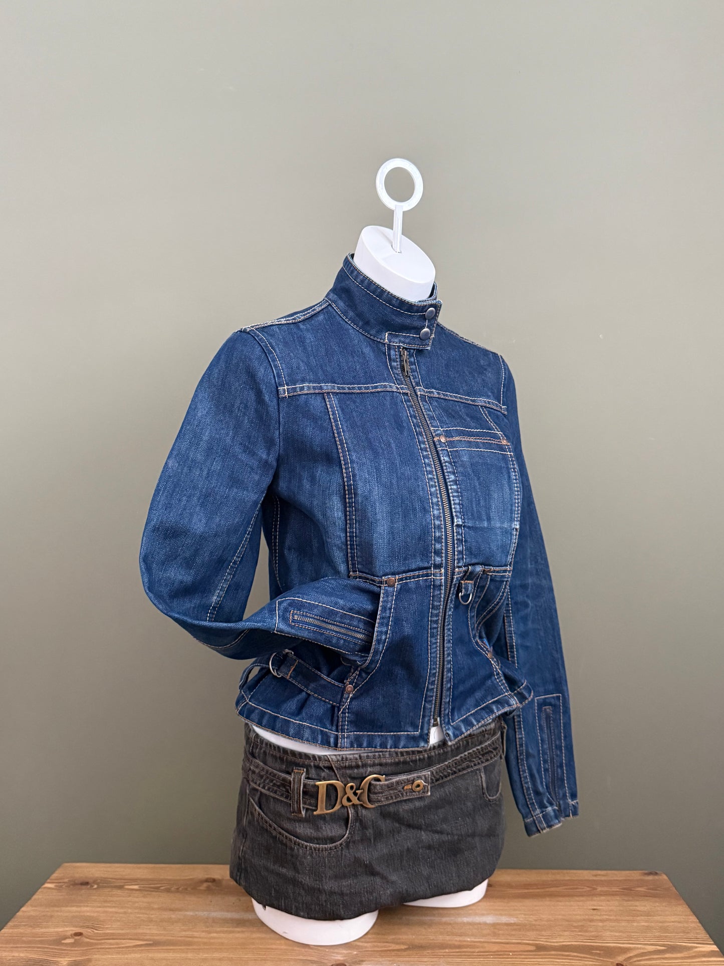 French Connection Denim Cargo Jacket (UK12)