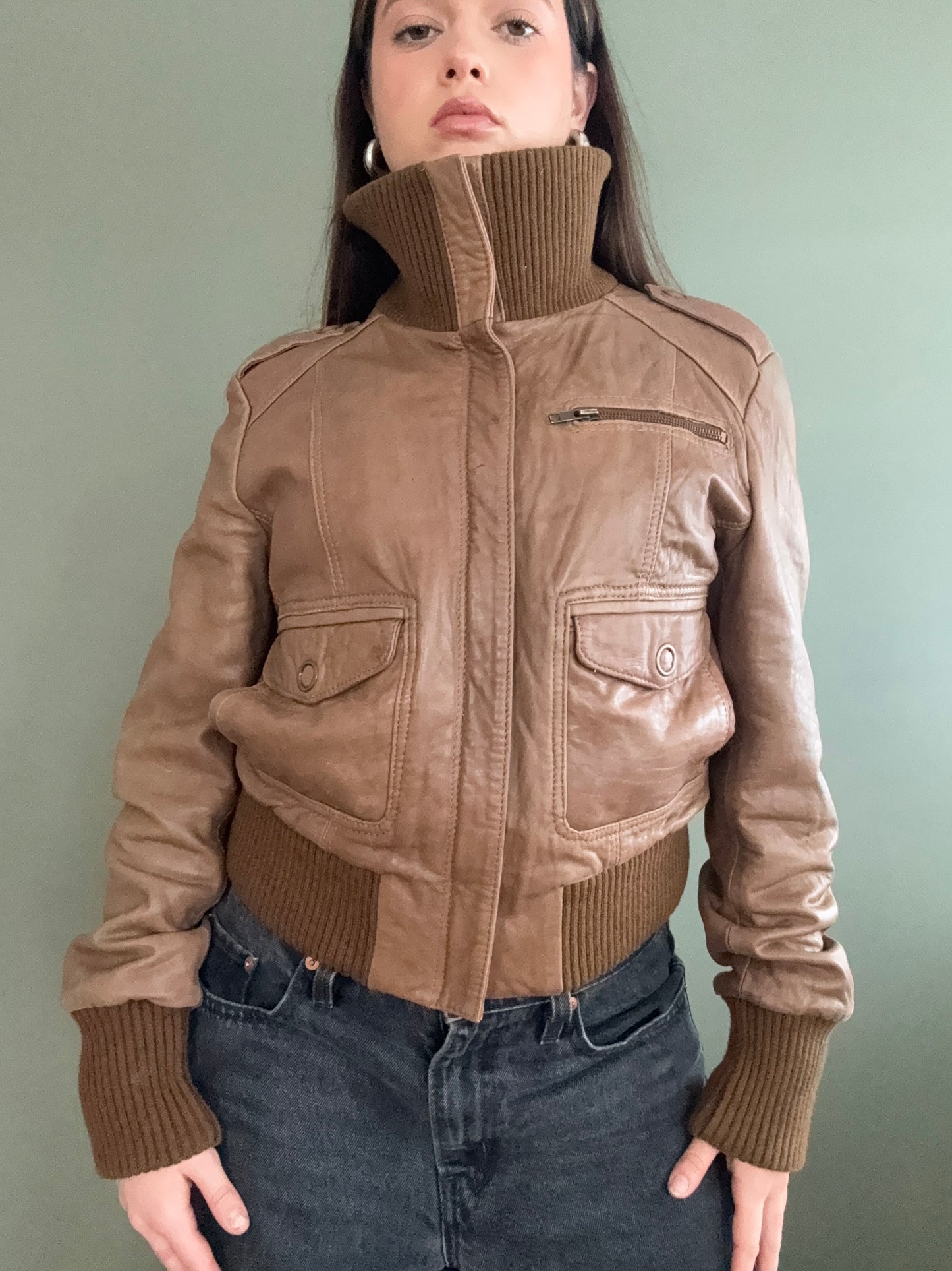Oasis Leather Jacket (UK14)