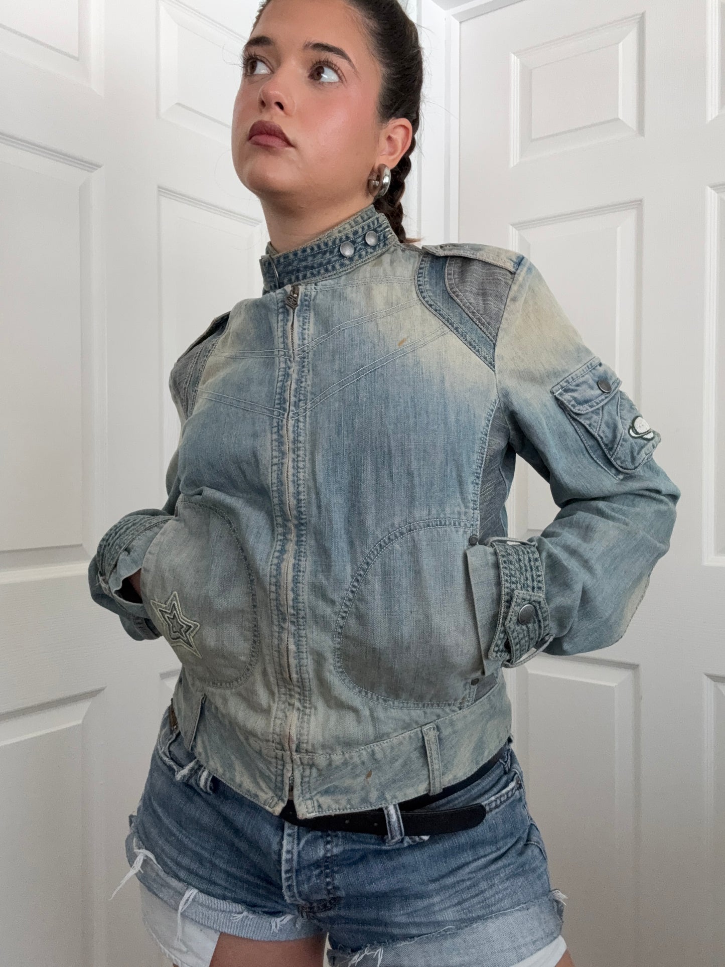 Diesel Denim Biker Jacket (L)