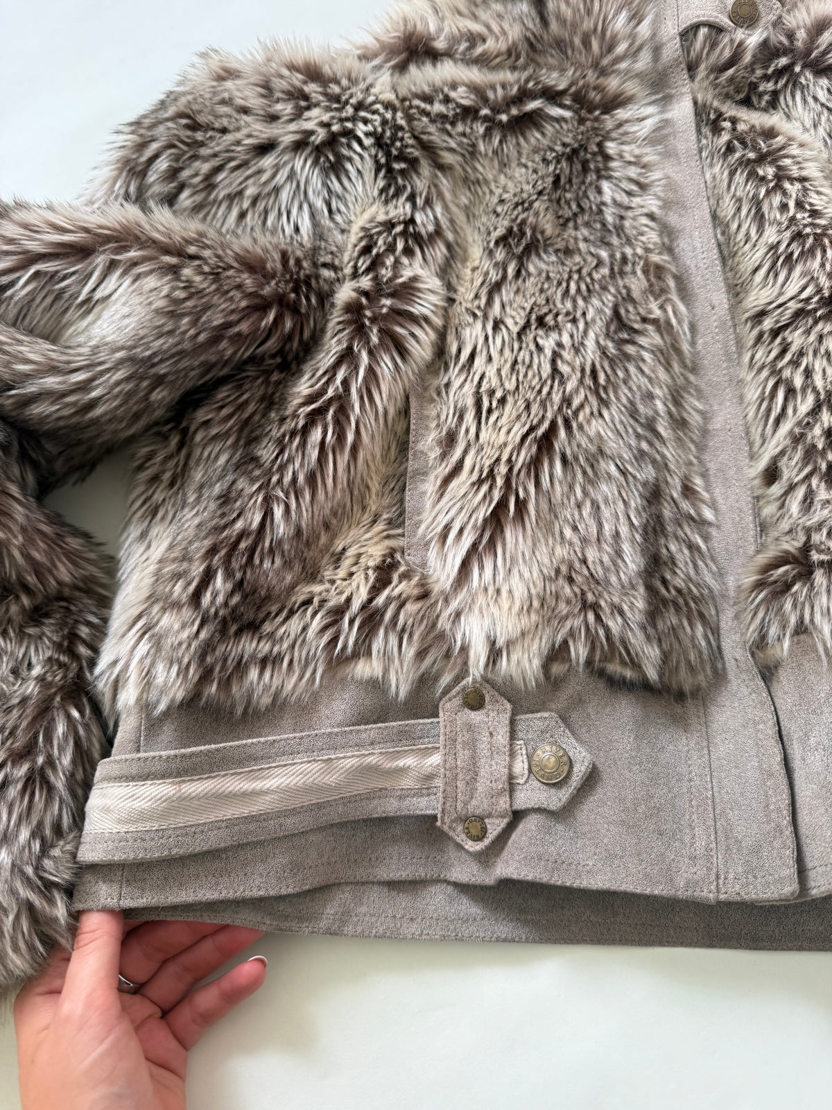 Faux Fur Bomber Jacket (UK16)