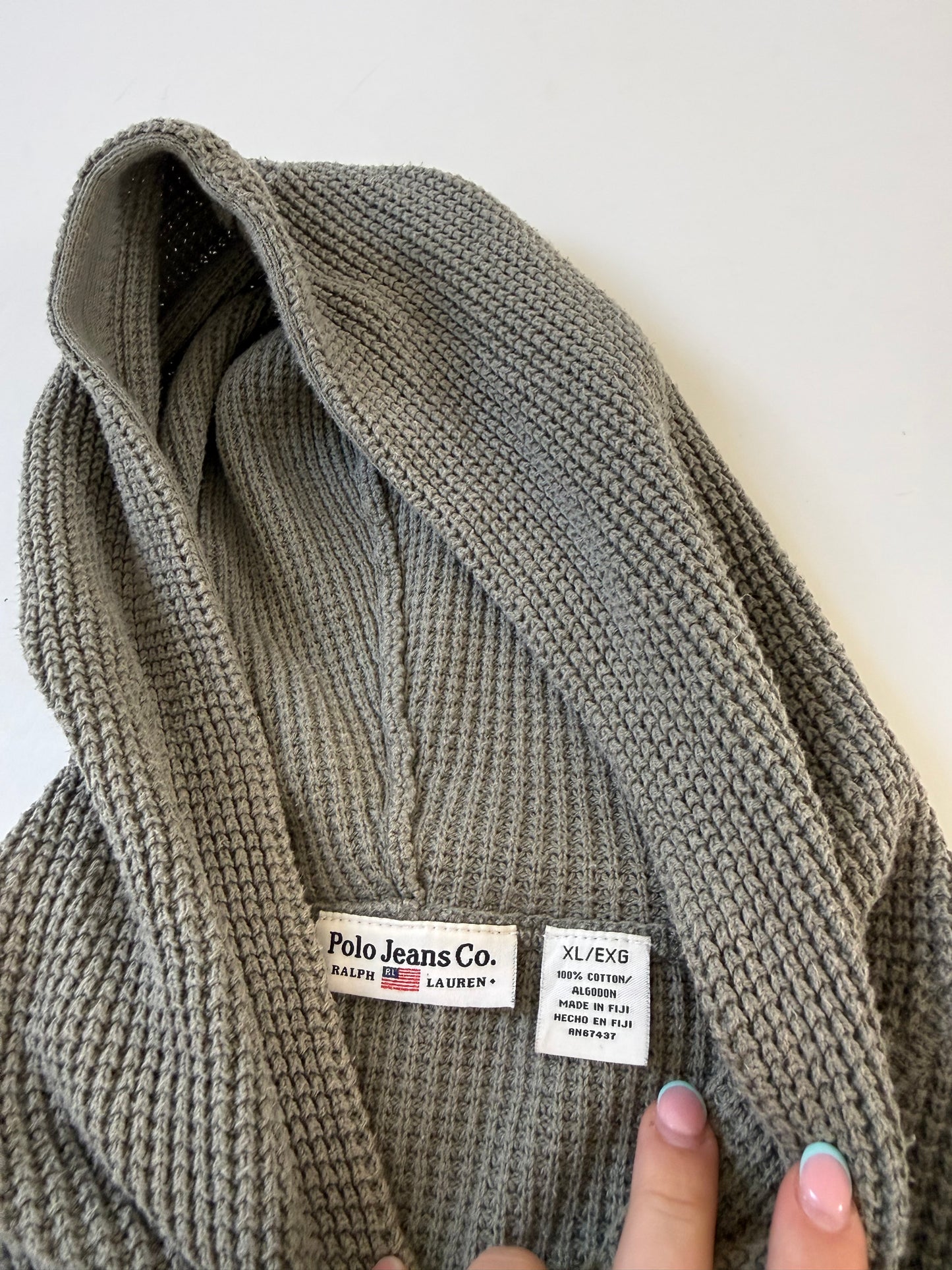 Ralph Lauren Waffle Knit Hoodie (XL)