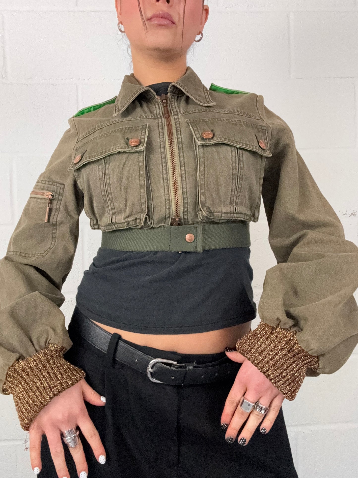 Cavalli Cropped Cargo Jacket (S)