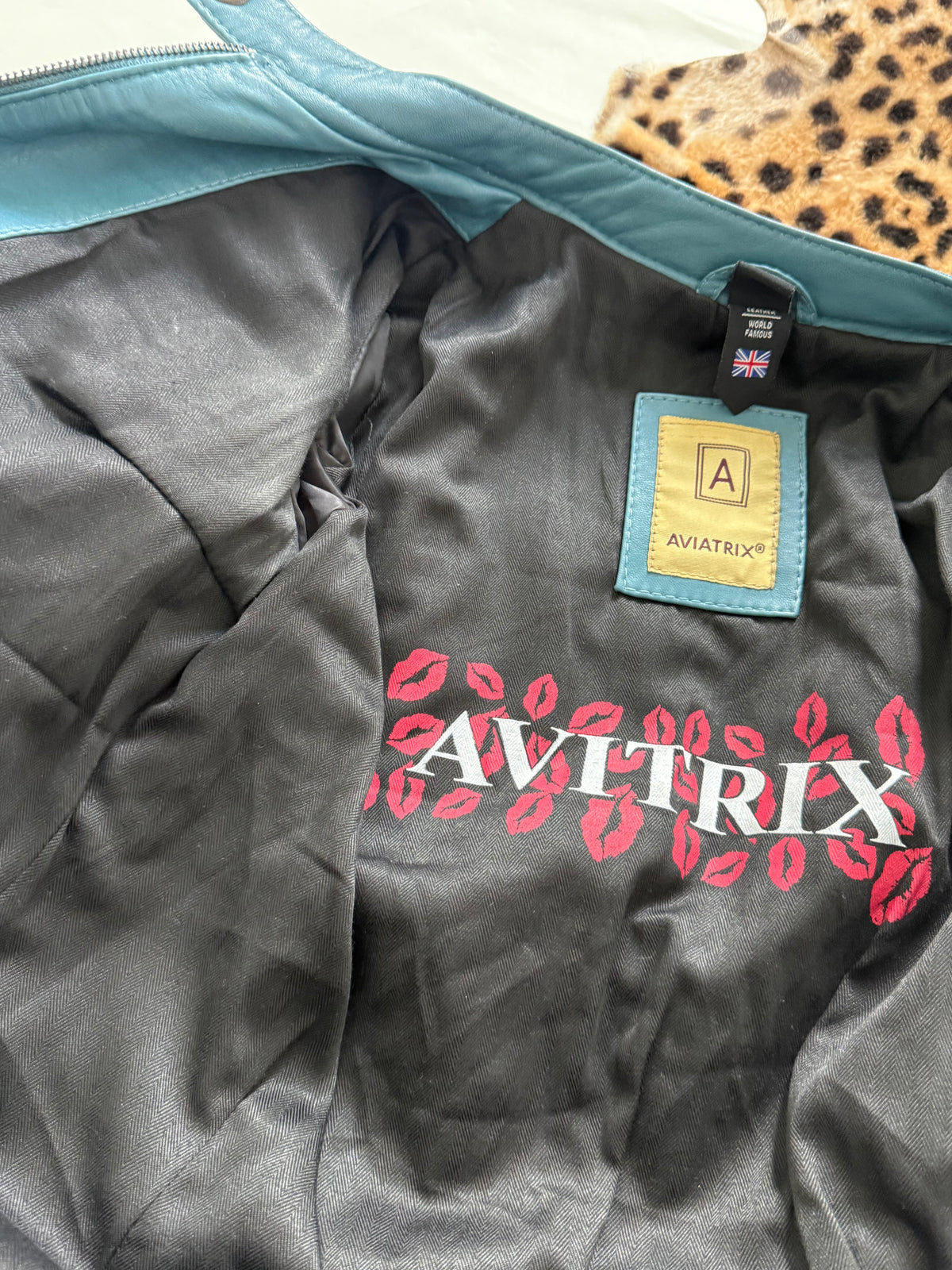 Aviatrix Leather Biker Jacket (S)