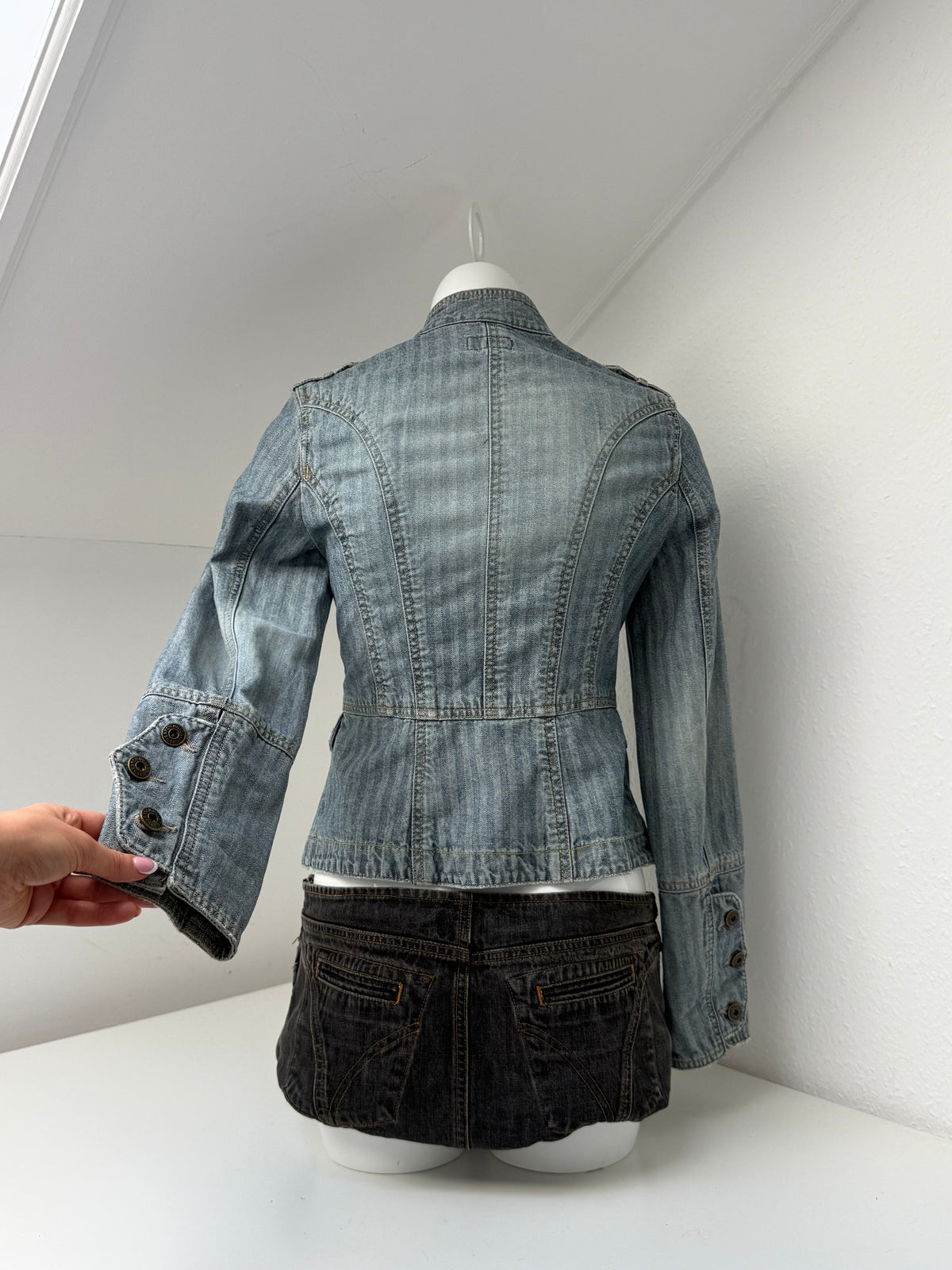 Karen Millen Denim Military Jacket (UK12)