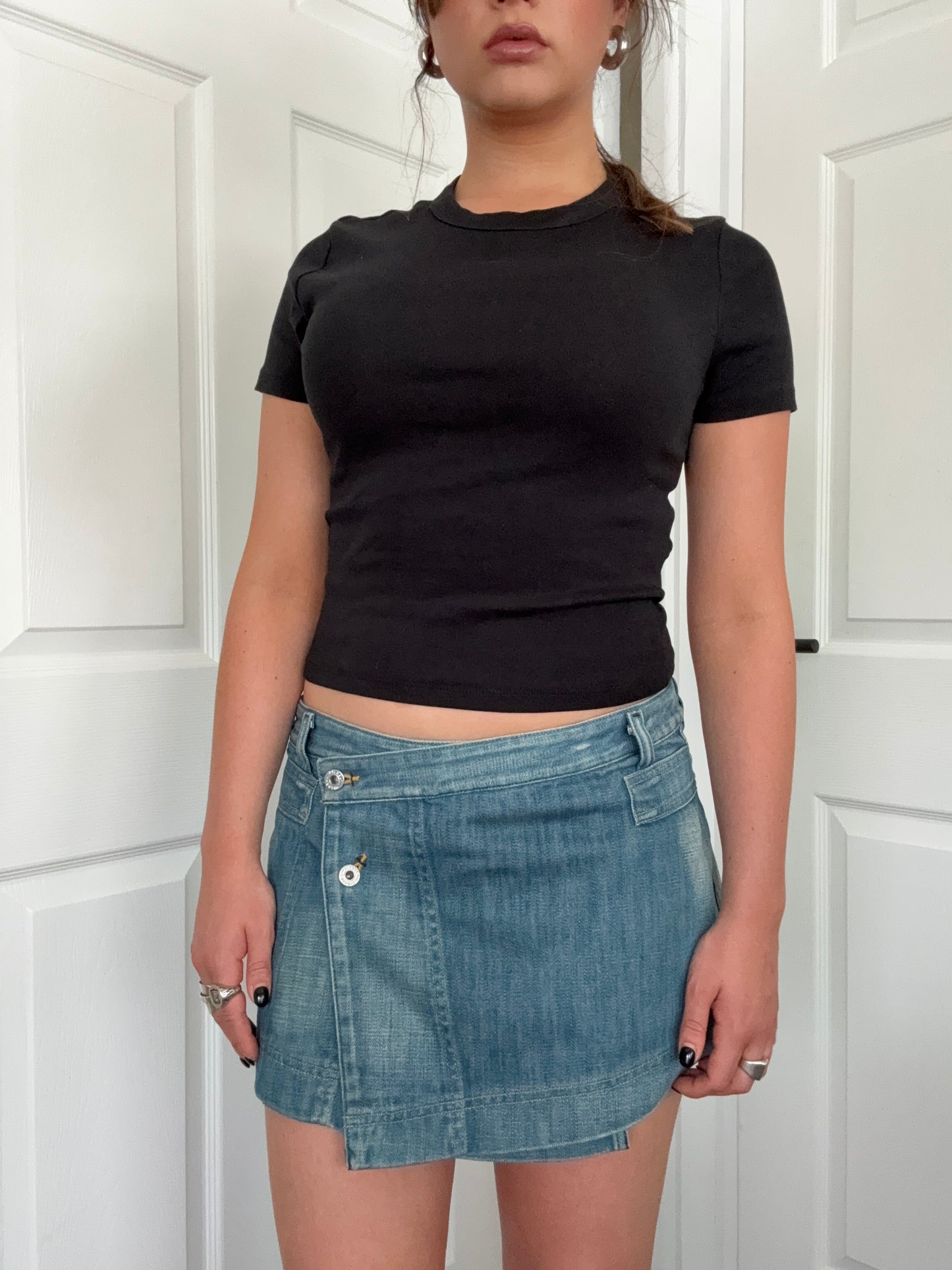 Diesel Wrap Denim Skirt (28)