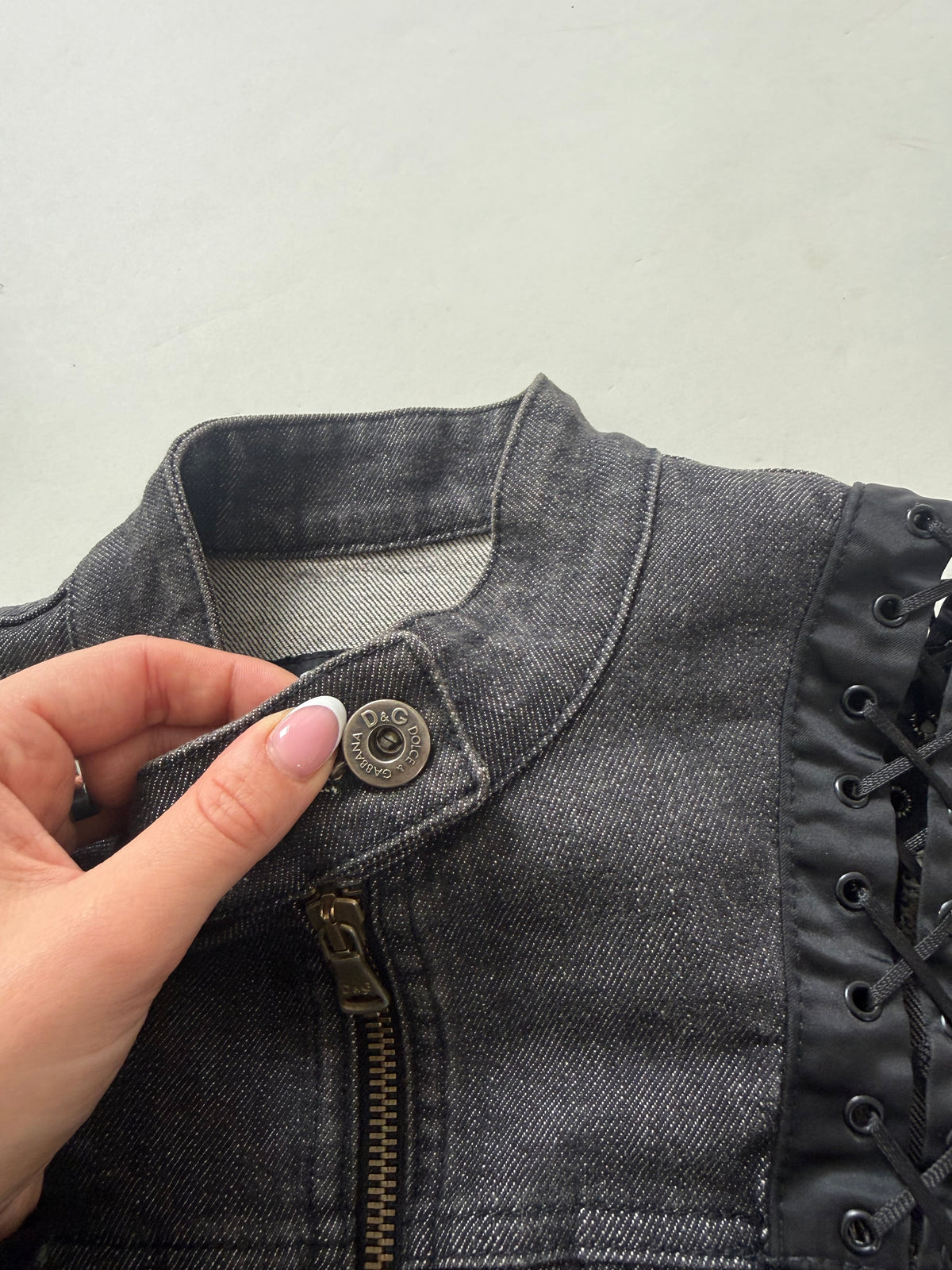 Dolce & Gabbana Denim Lace Up Jacket (S)