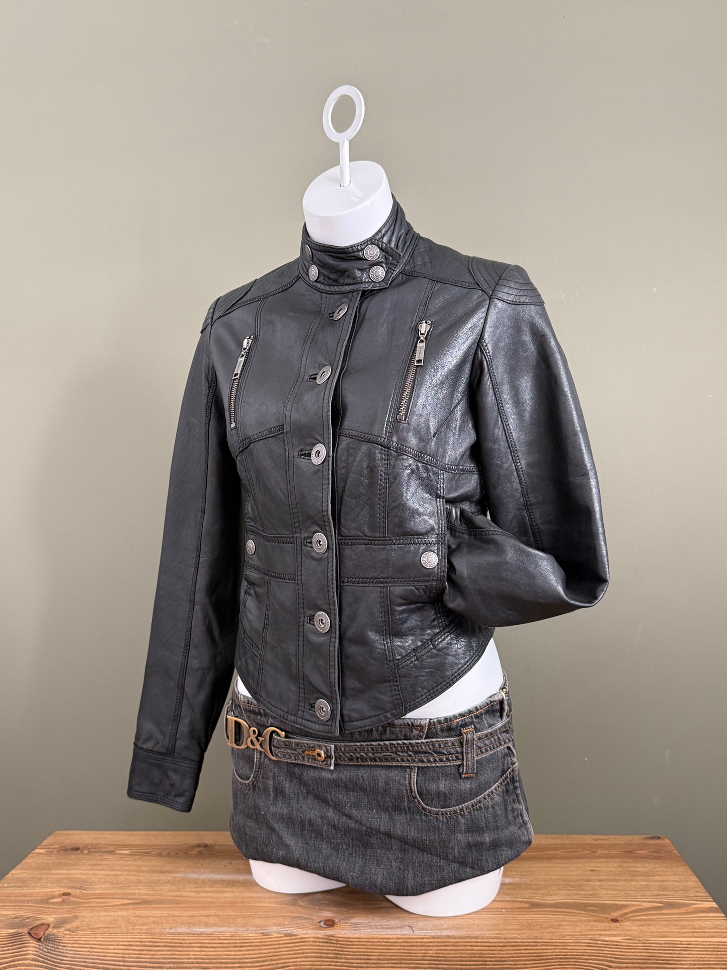 Leather Corset Jacket (UK12)