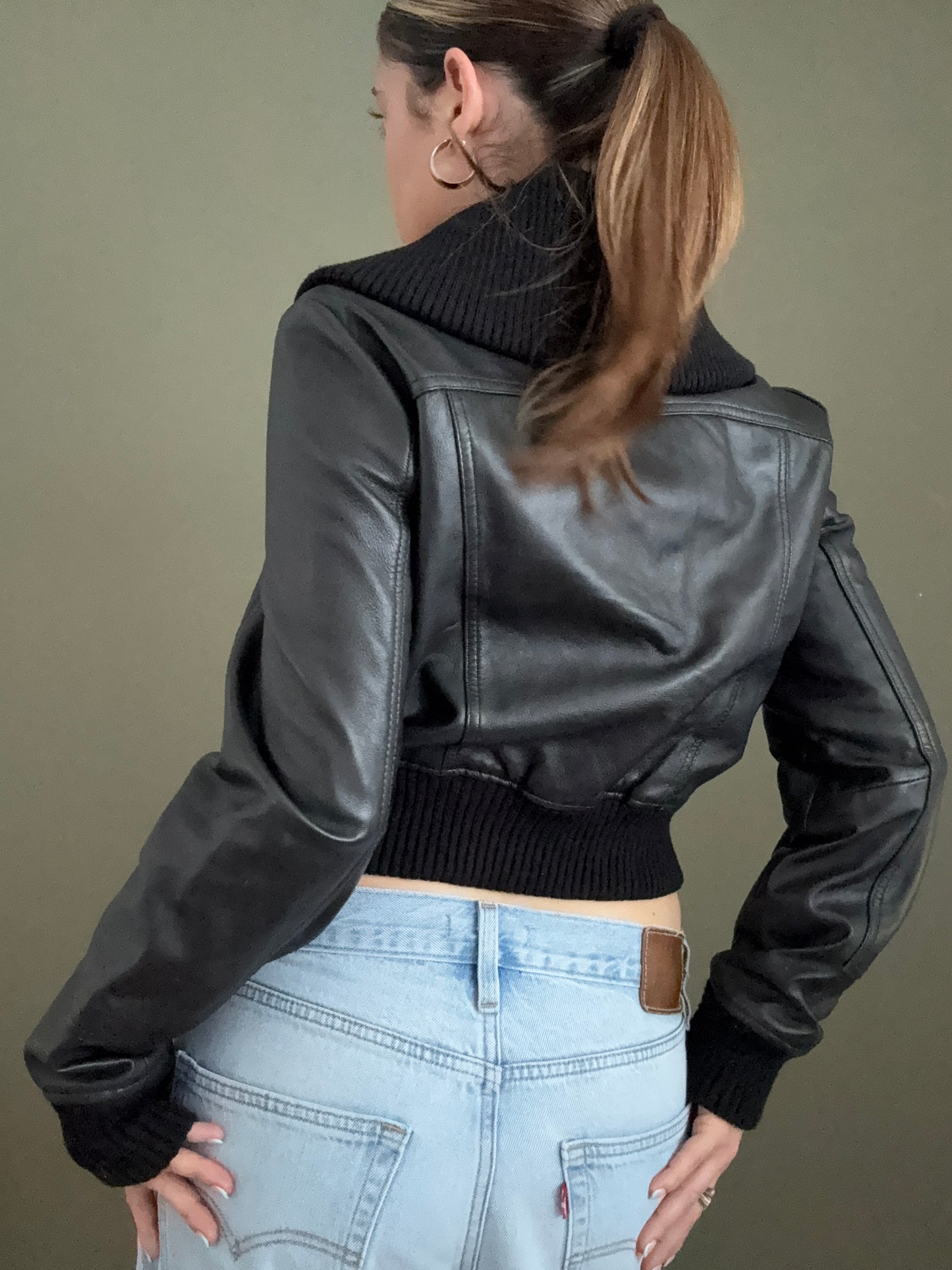 Aviatrix Leather Bomber Jacket (L)