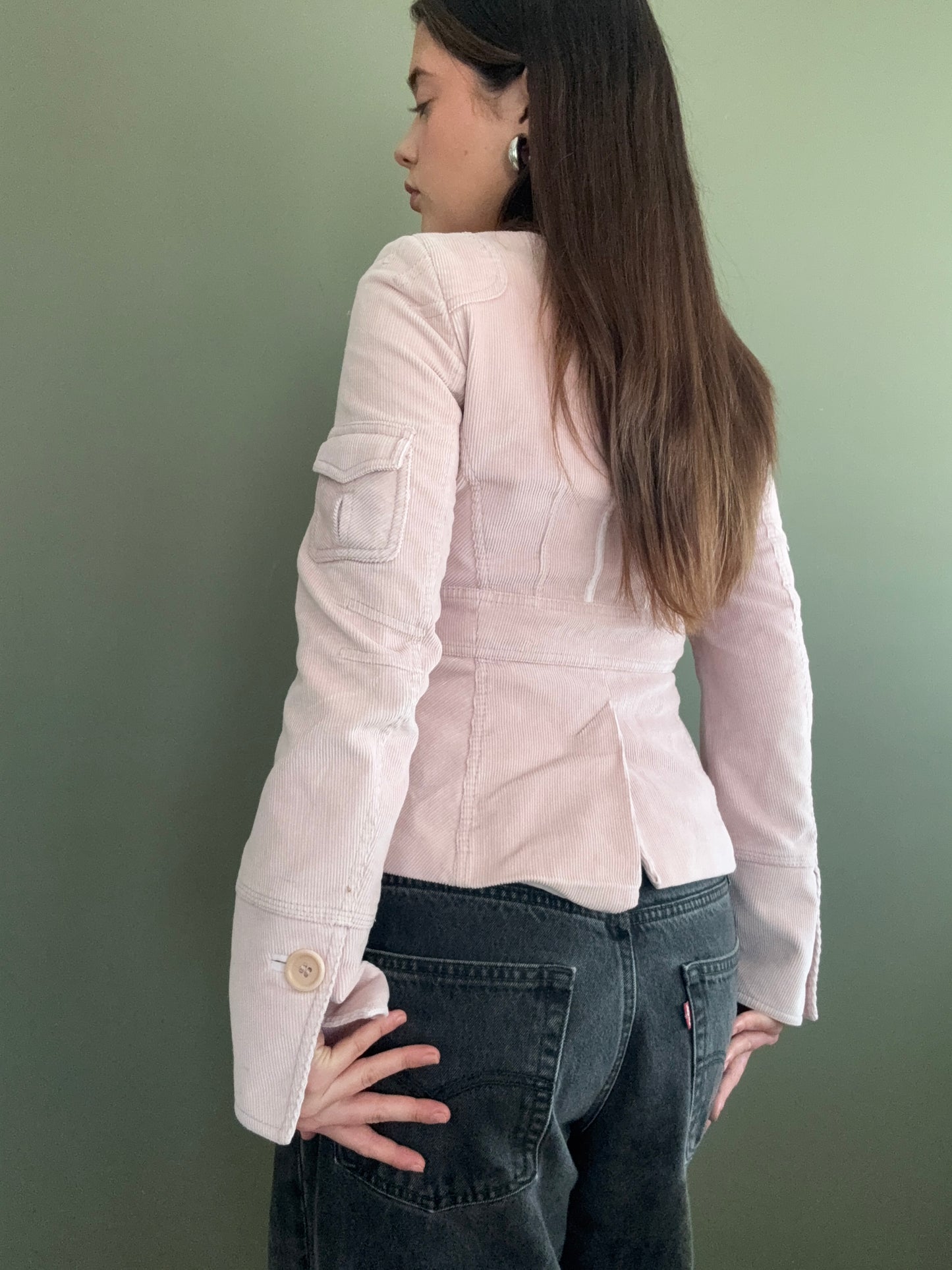 Baby Pink Karen Millen Cord Jacket (UK 8)