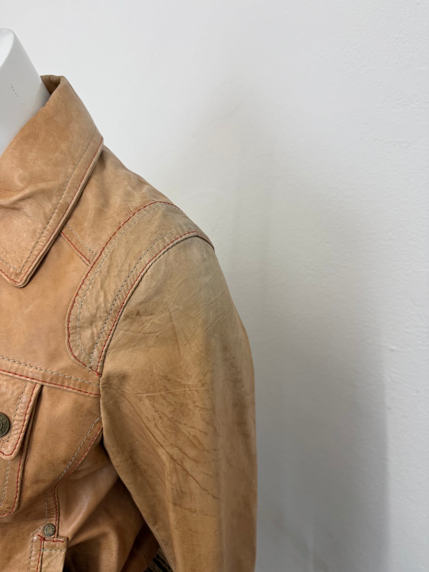 Leather Bomber Jacket (UK12)