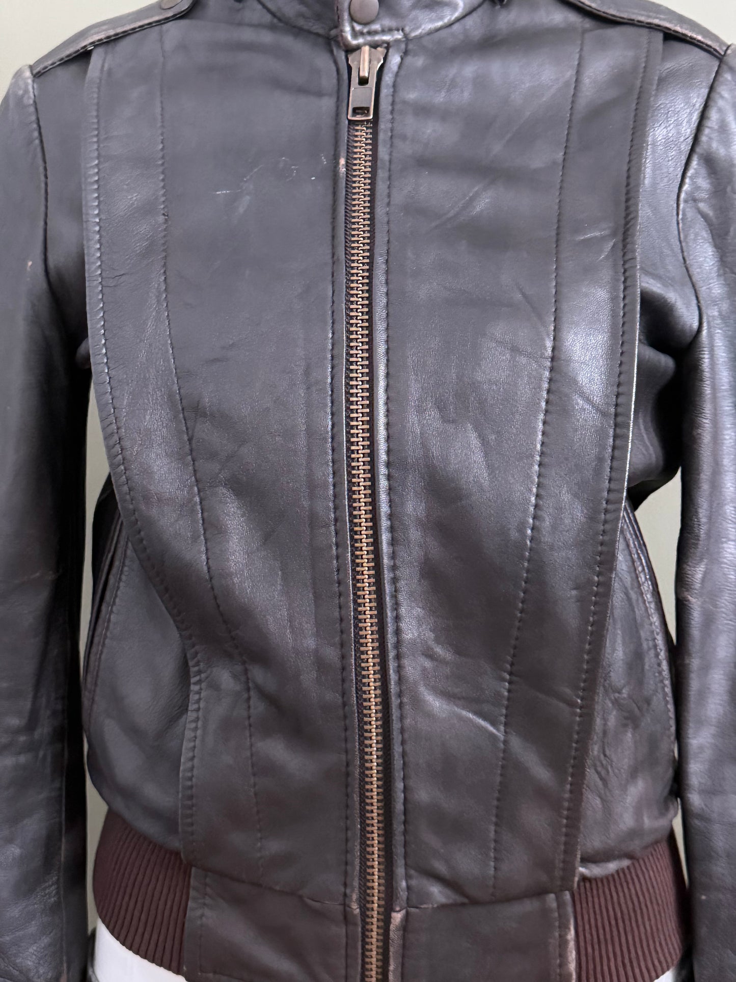 Allsaints Leather Jacket (UK8)