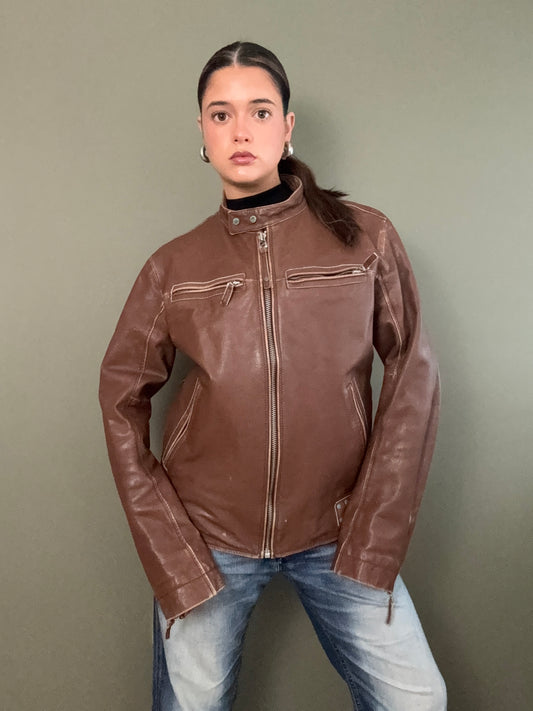 Vintage Diesel Leather Jacket (L)