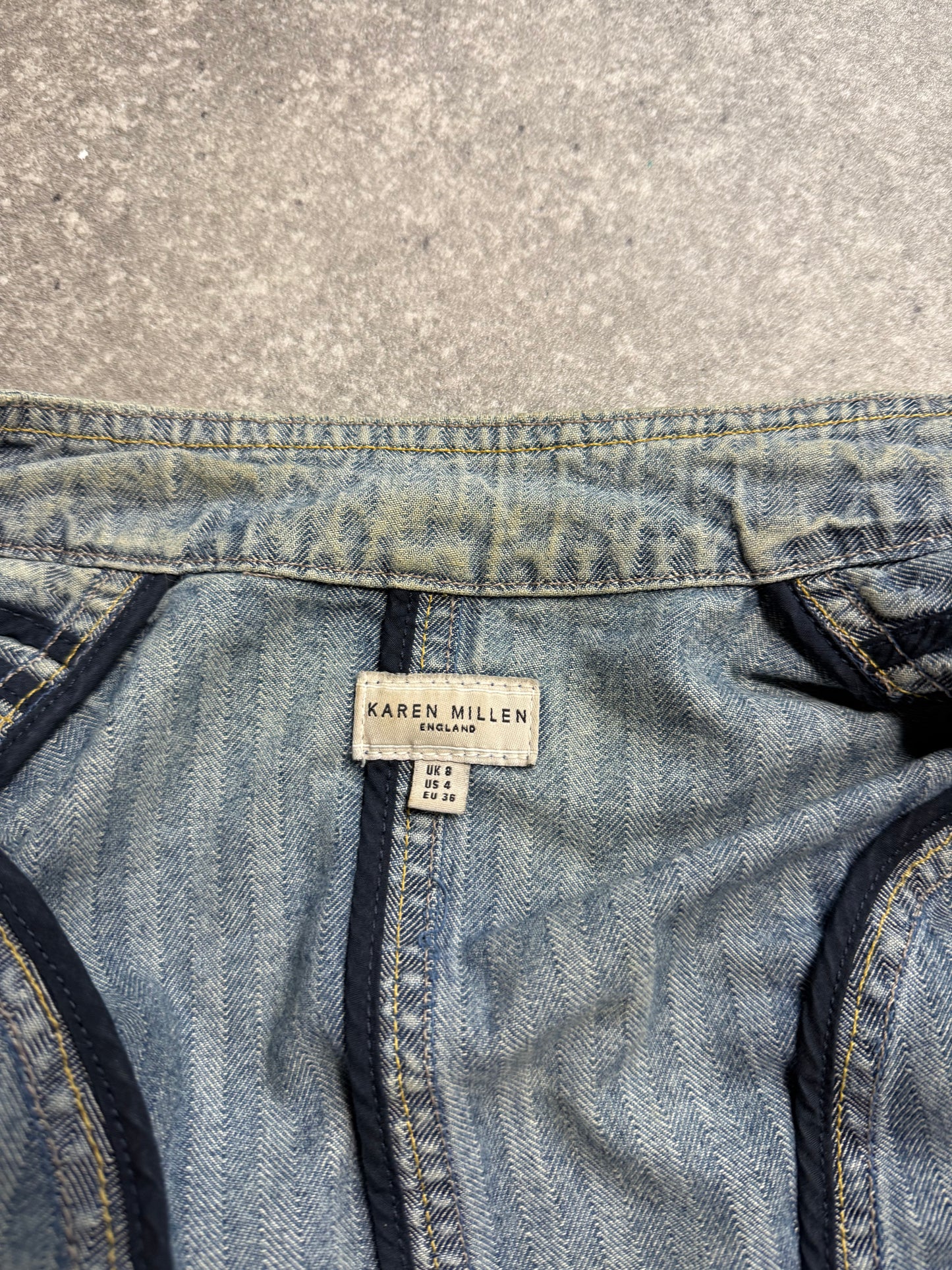 Karen Millen Denim Military Jacket (UK8)