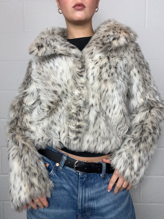 Y2K Faux Fur Jacket (UK8)