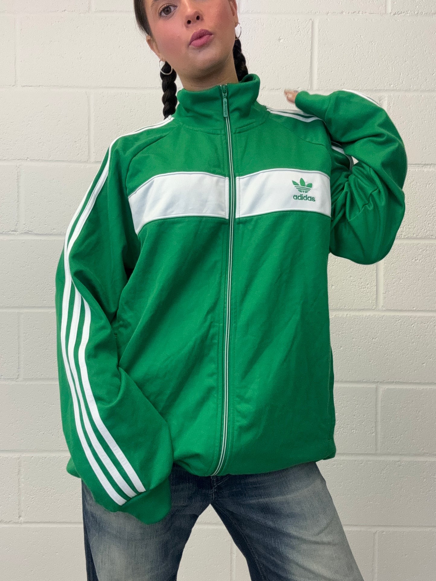 Adidas Green Tracksuit Top