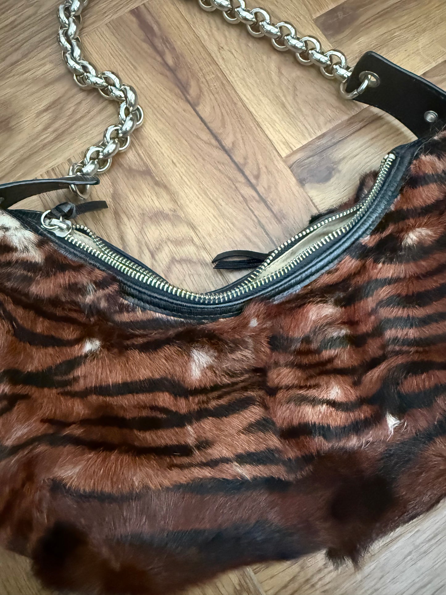 DKNY Faux Fur Shoulder Bag