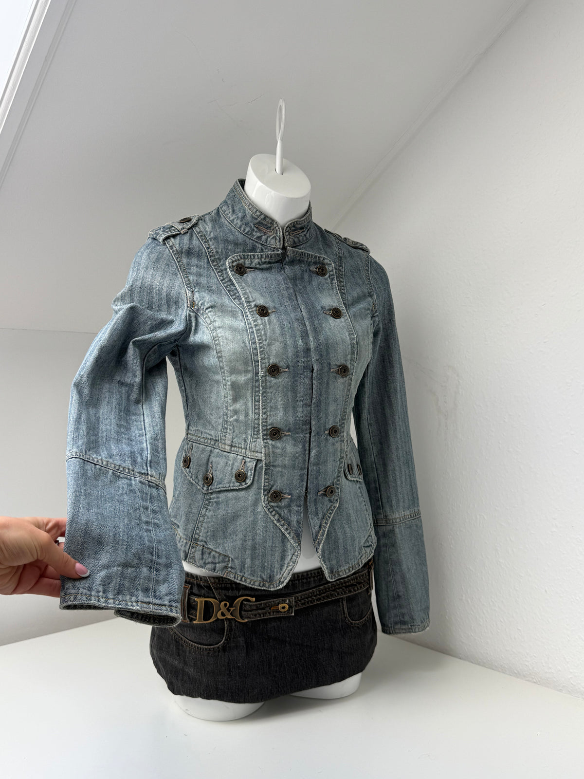 Karen Millen Denim Military Jacket (UK12)