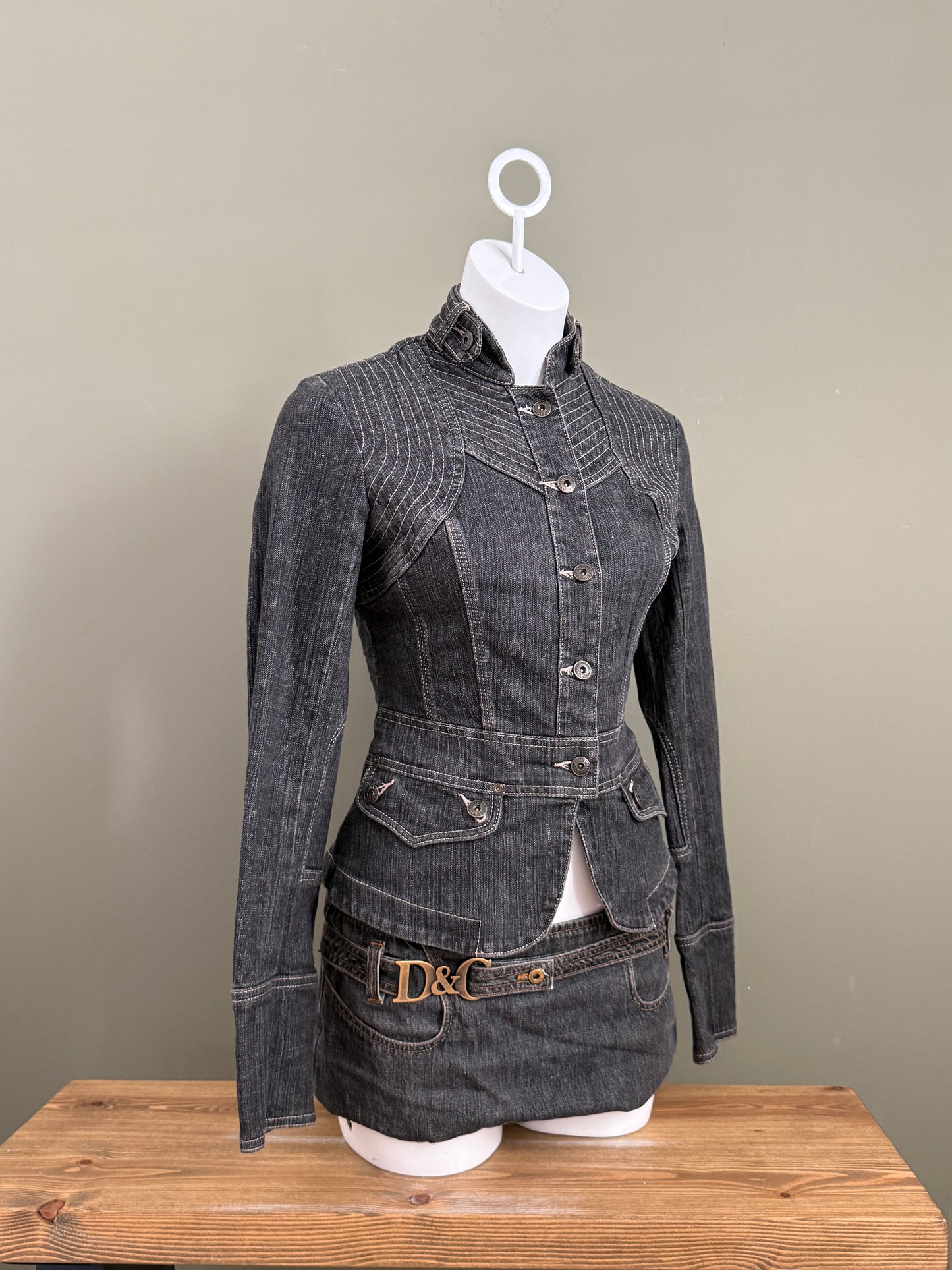 Karen Millen Denim Corset Jacket (UK10)