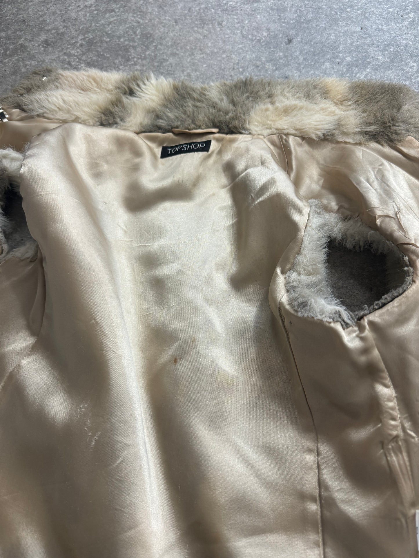 Faux Fur Patchwork Gilet (UK10)