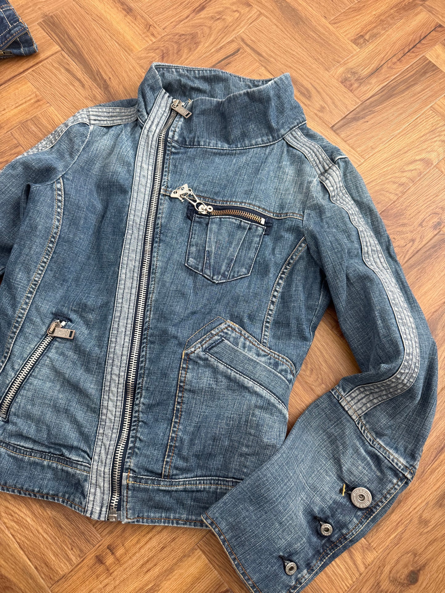 Diesel Asymmetric Denim Jacket (L)