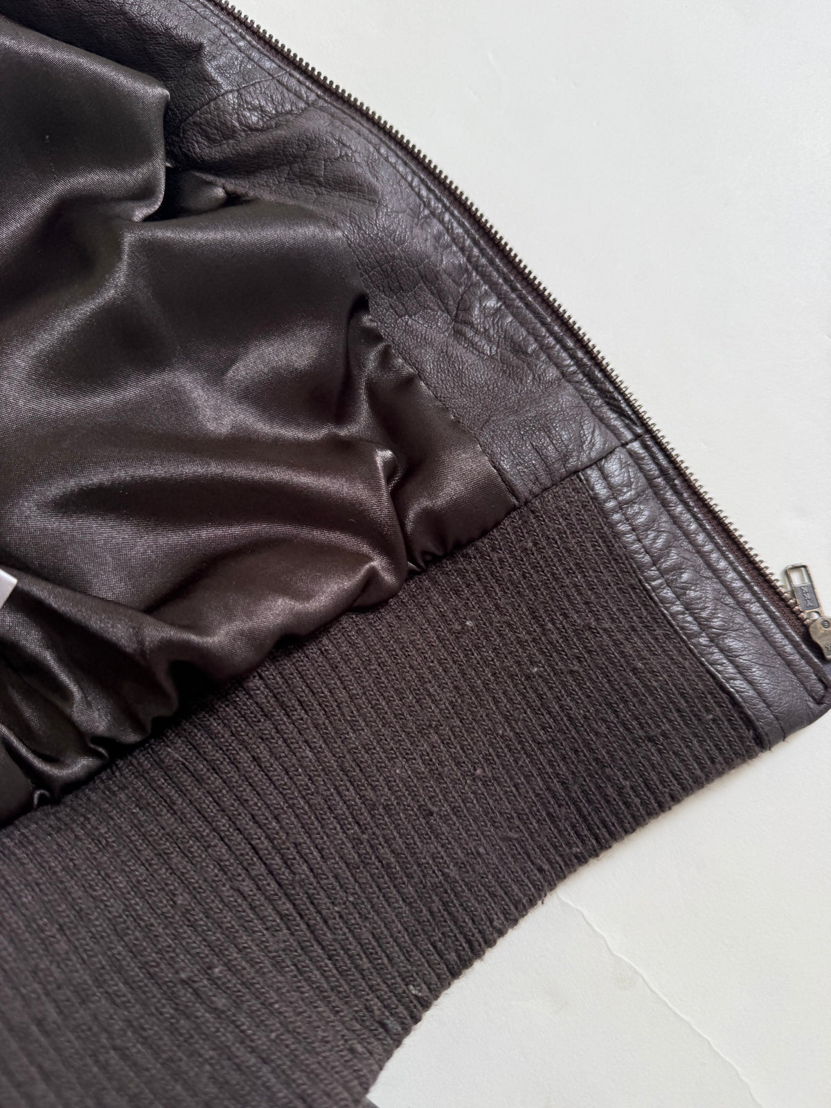 Jane Norman Leather Bomber Jacket (UK12)