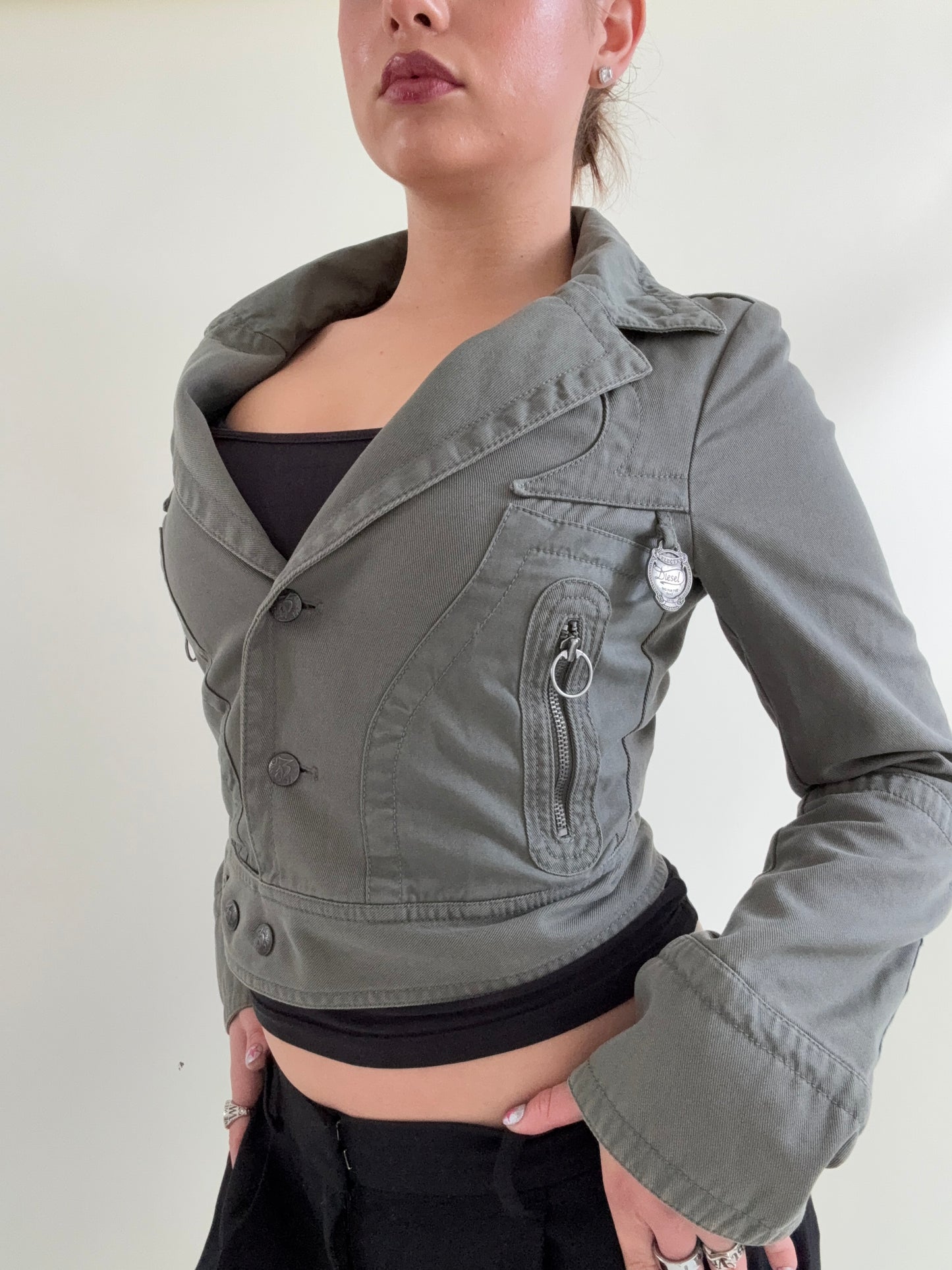 Diesel Cropped Fitted Jacket (S)