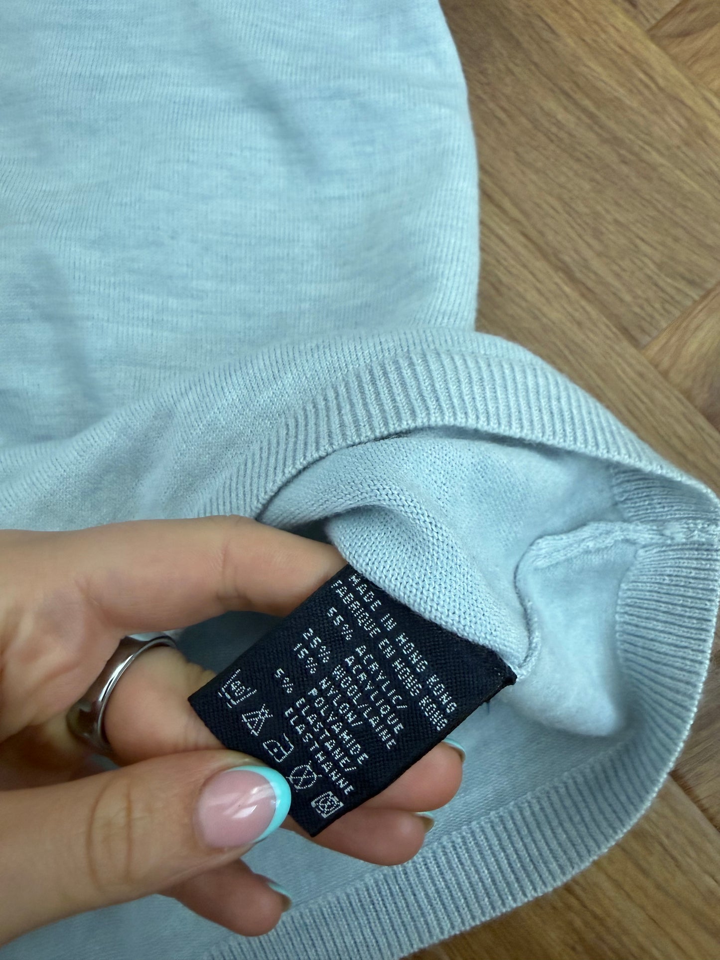 French Connection Baby Blue Knit Vest (M)