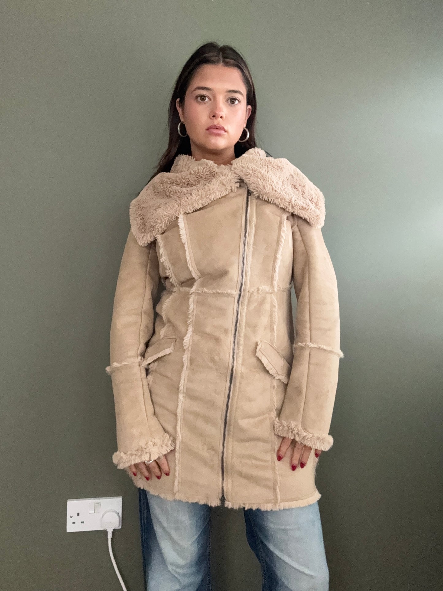 DKNY Faux Fur Jacket (S)