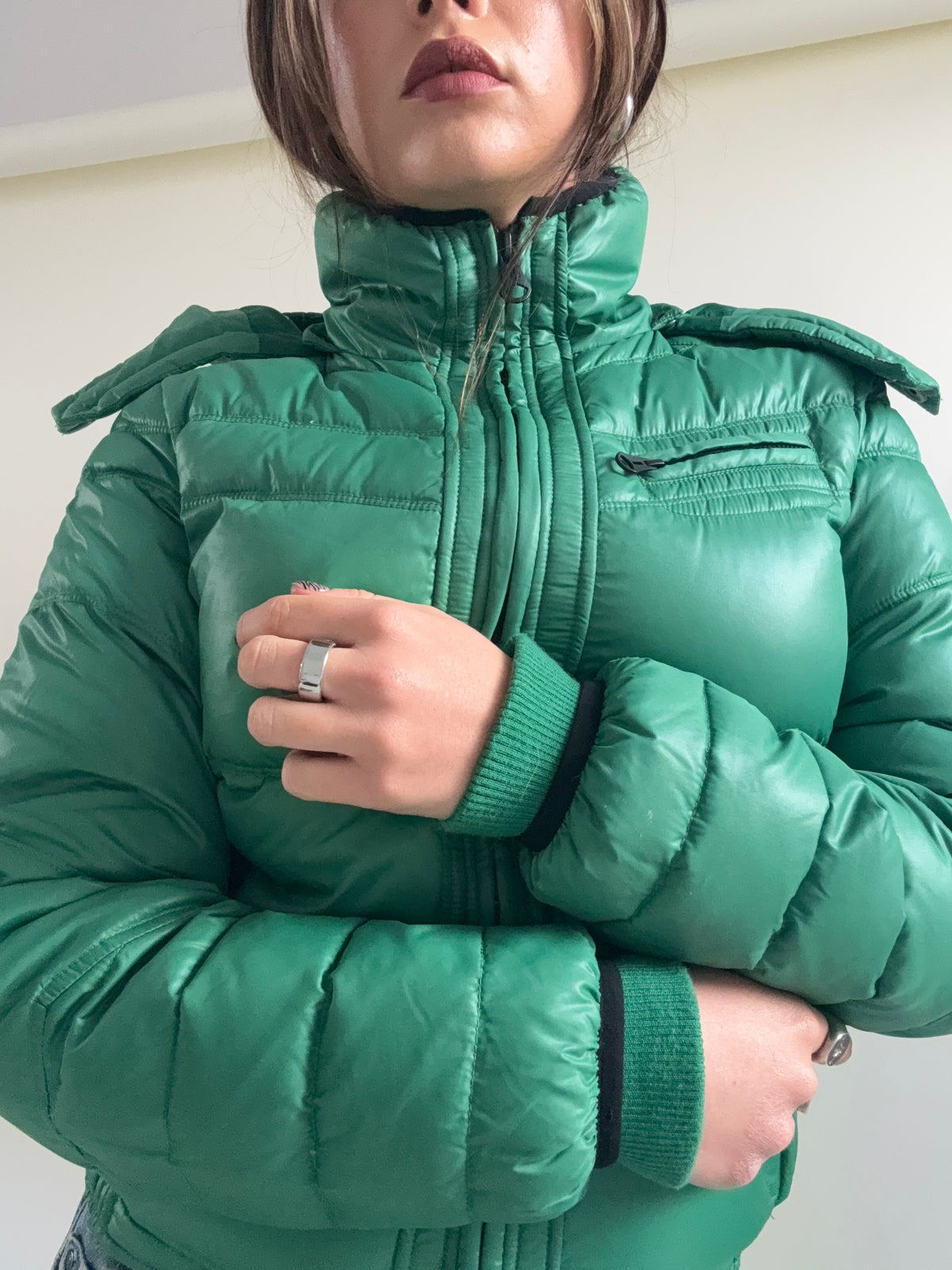 Green Diesel Puffer Jacket (L)
