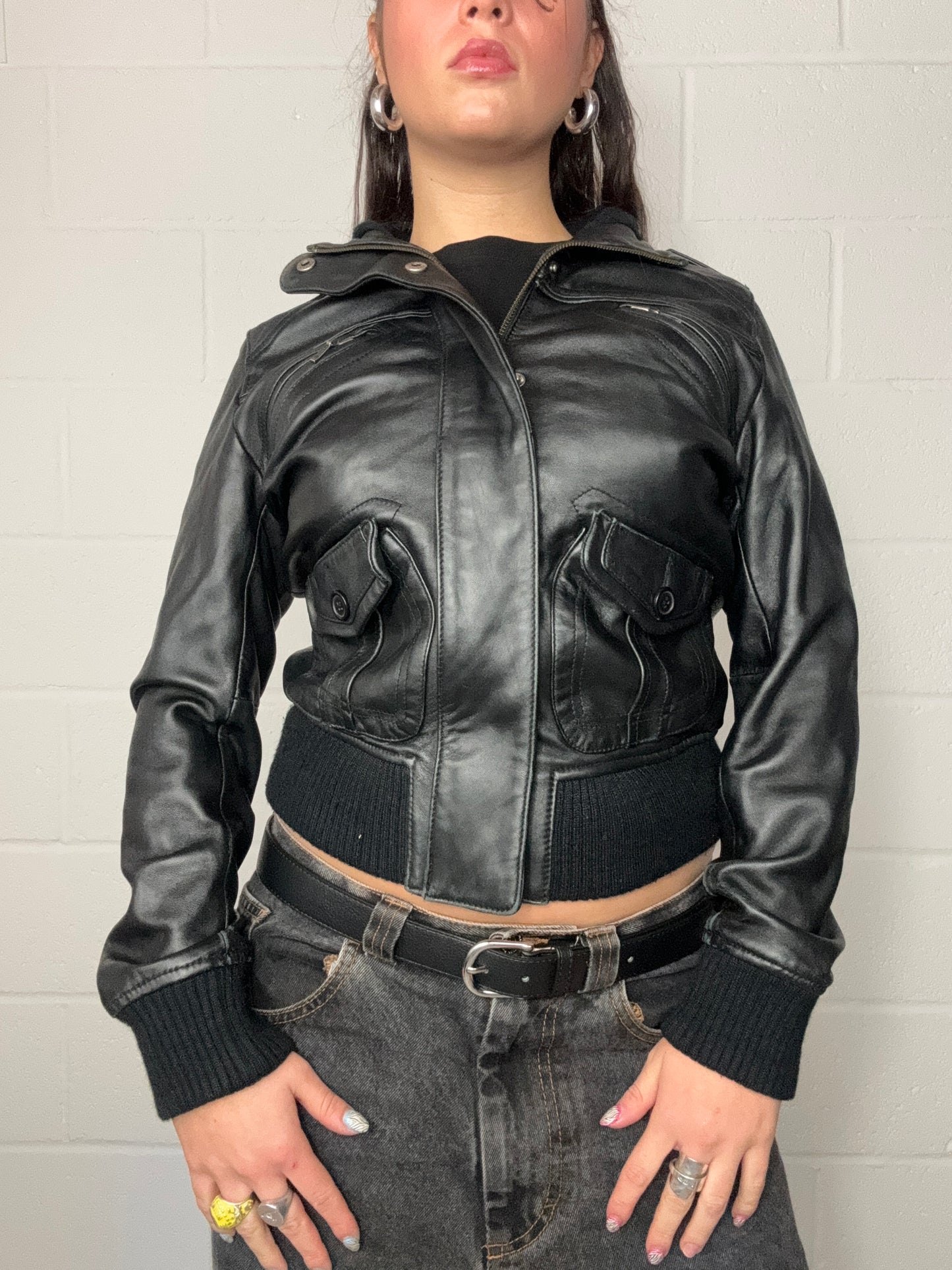 Leather Bomber Jacket