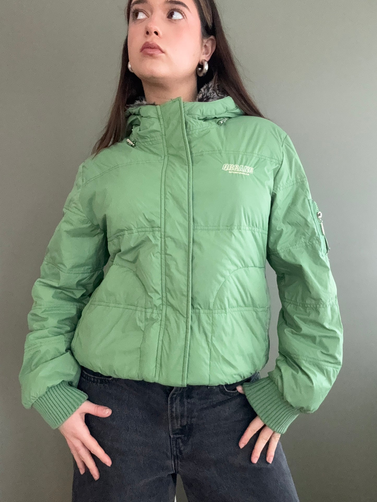 Green Puffer Jacket (M)