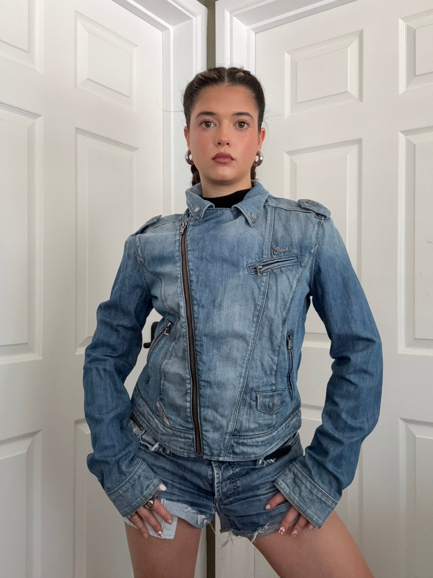 Diesel Denim Biker Jacket (L)