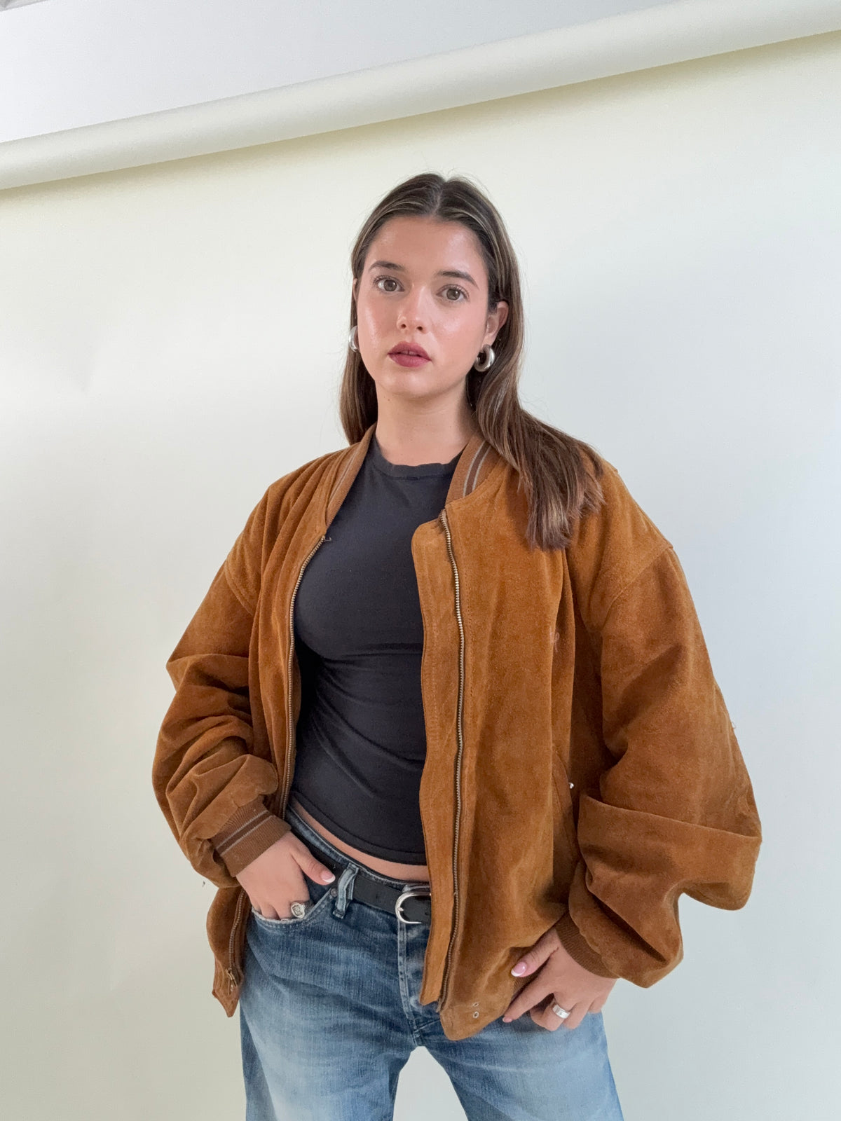 Vintage Diesel Suede Bomber Jacket (L)
