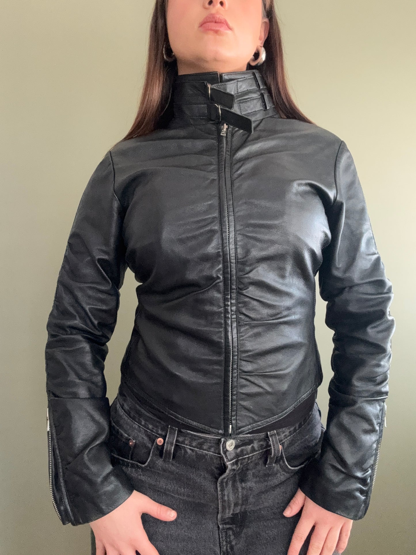 Fitted Leather Jacket (UK8)