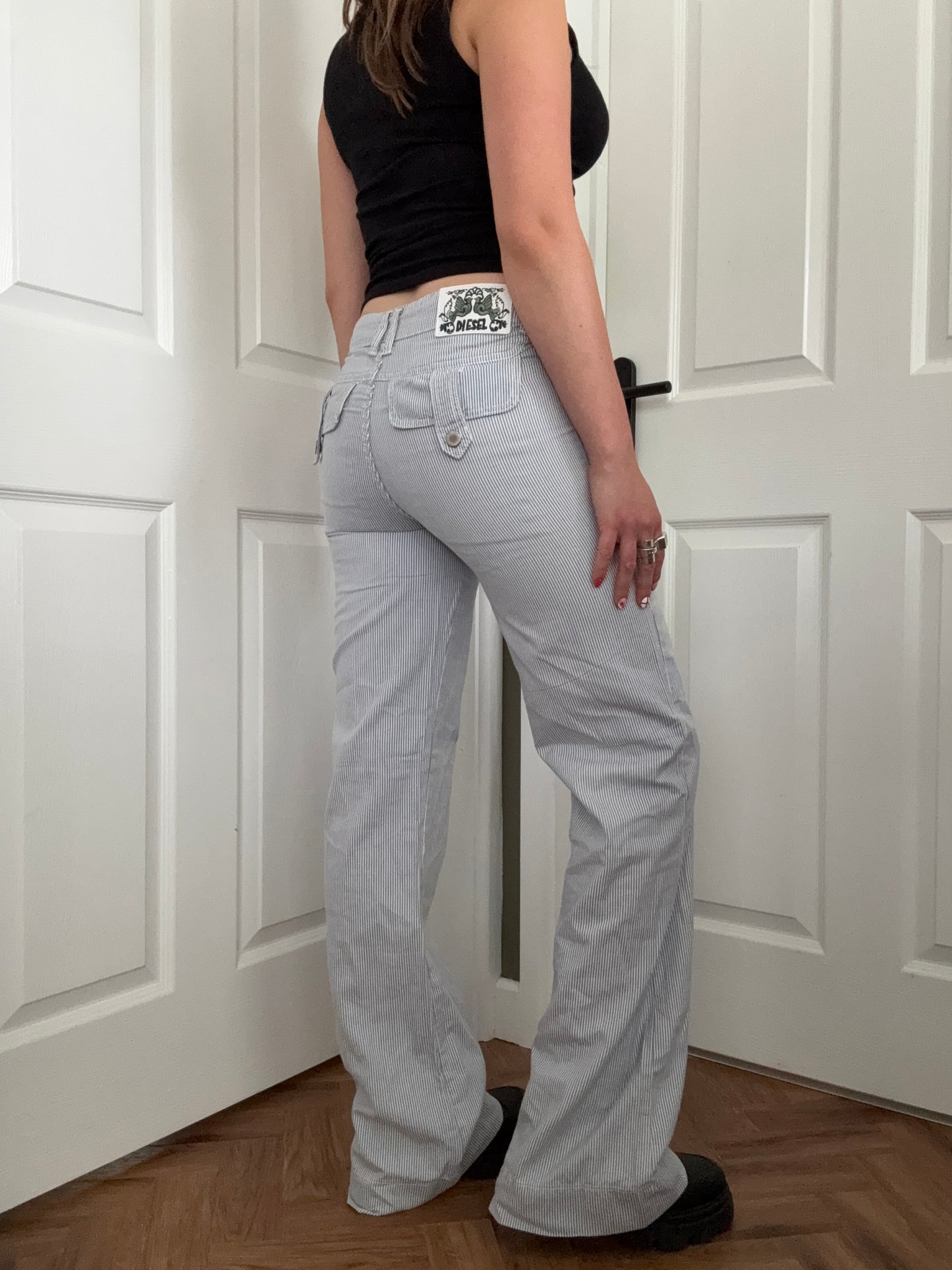 Cotton Diesel Pinstripe Trouser (28R)