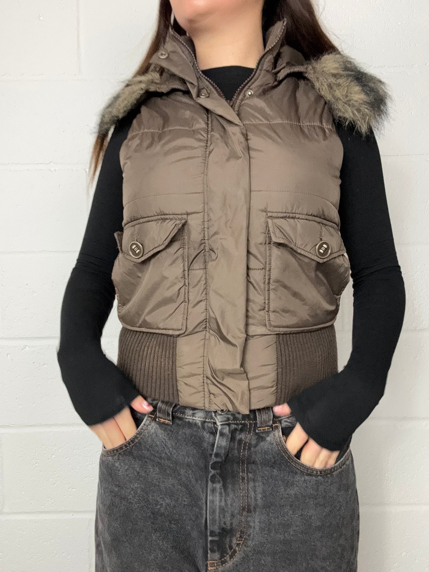 Y2K Brown Gilet (UK8)