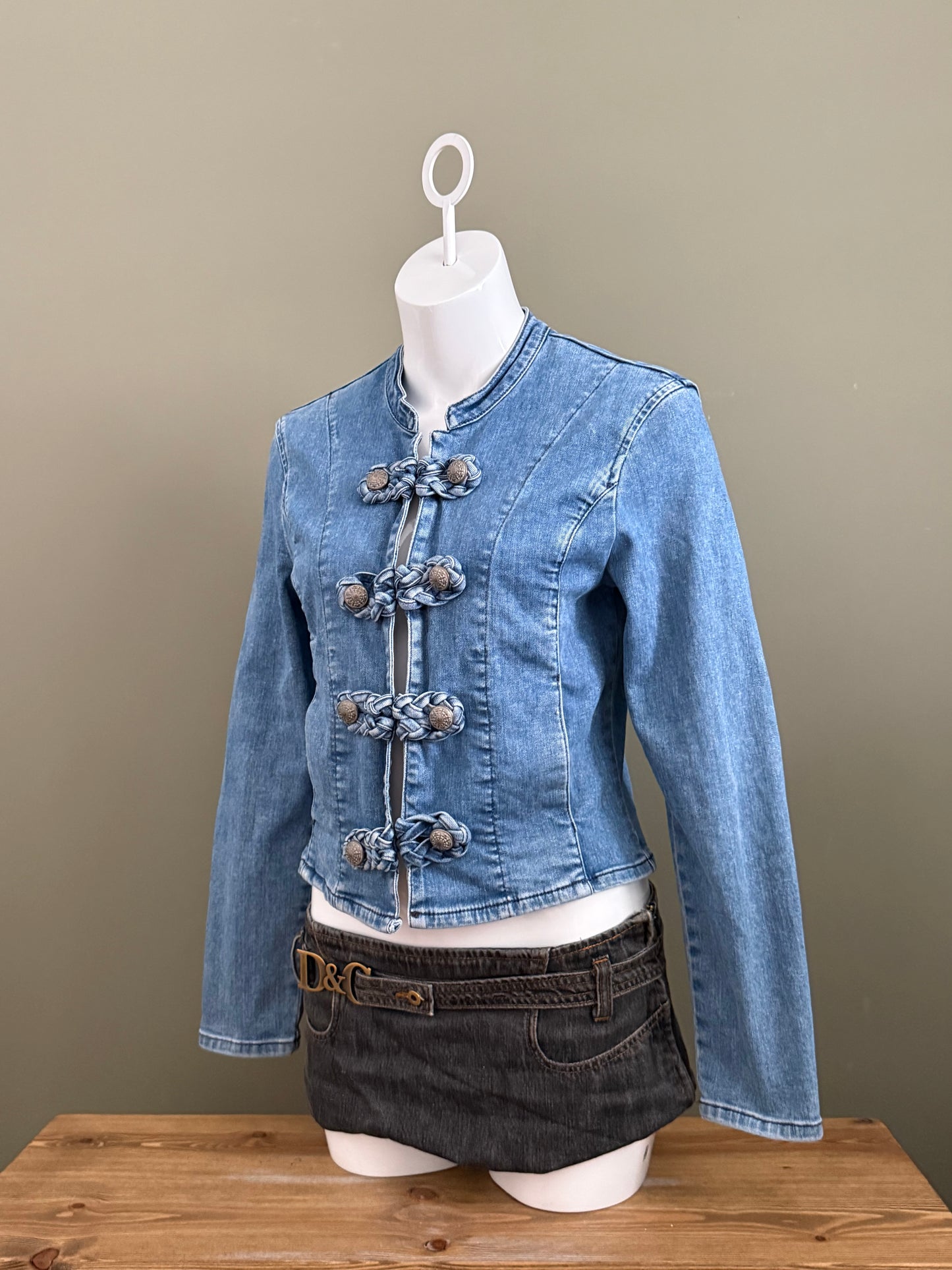 Denim Military Laura Ashley Jacket (UK10)
