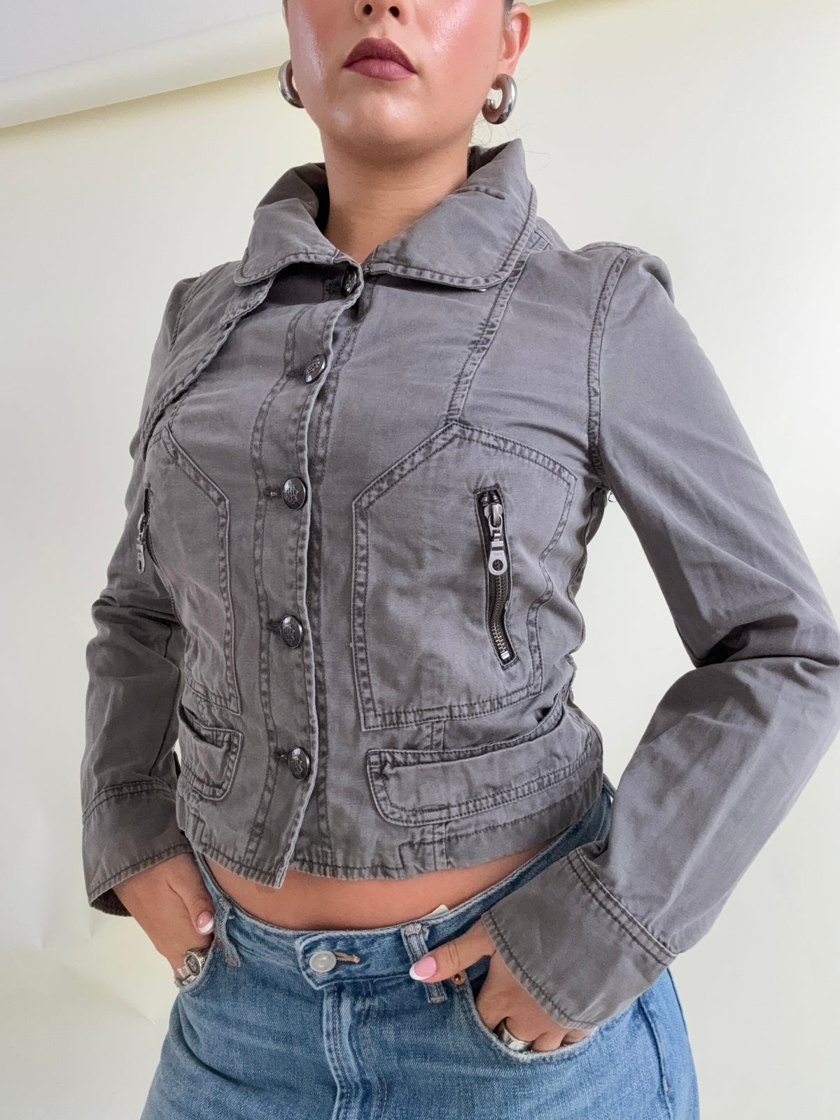 Y2K Buckle Jacket (UK8)