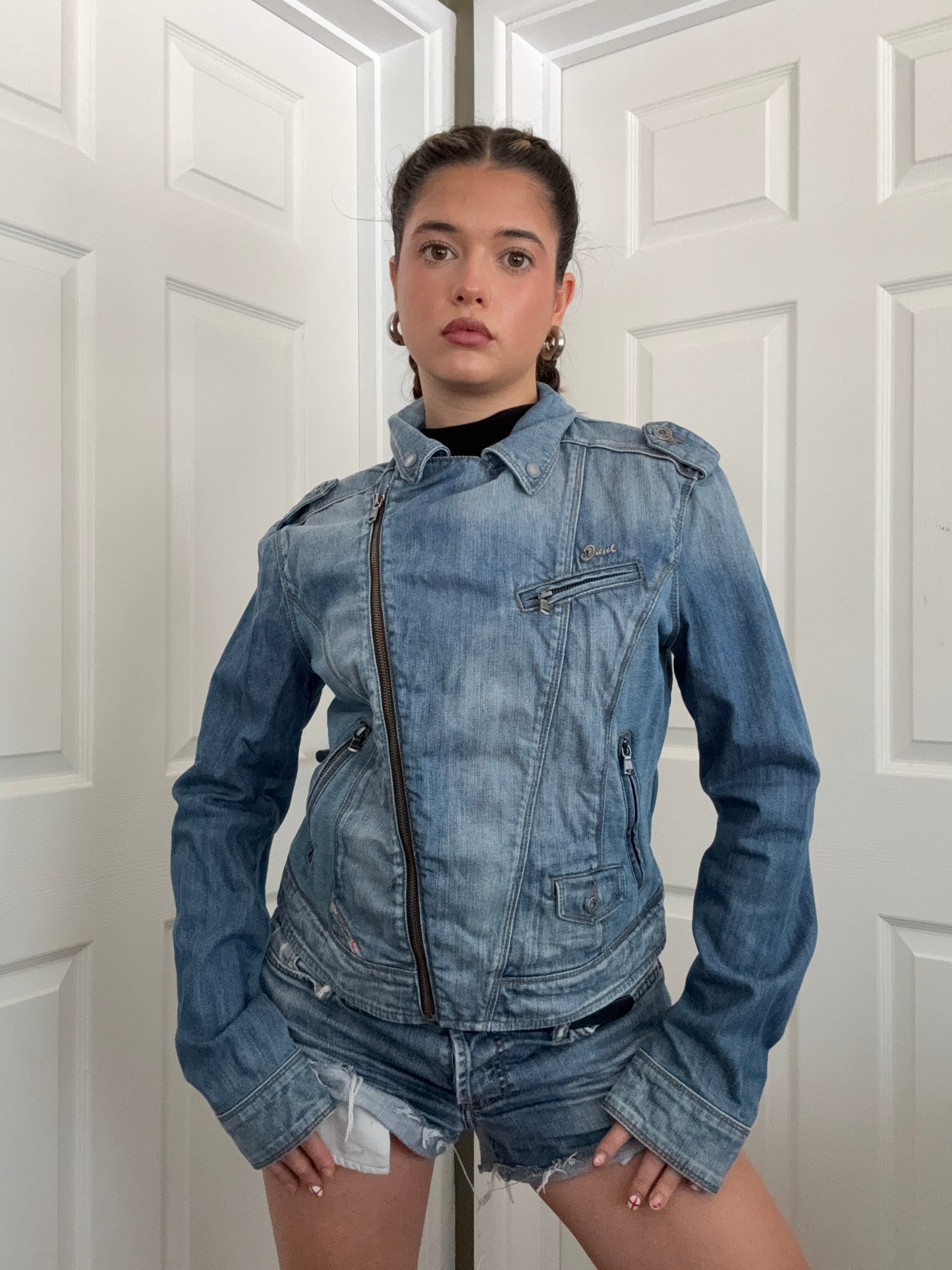 Diesel Denim Biker Jacket (L)