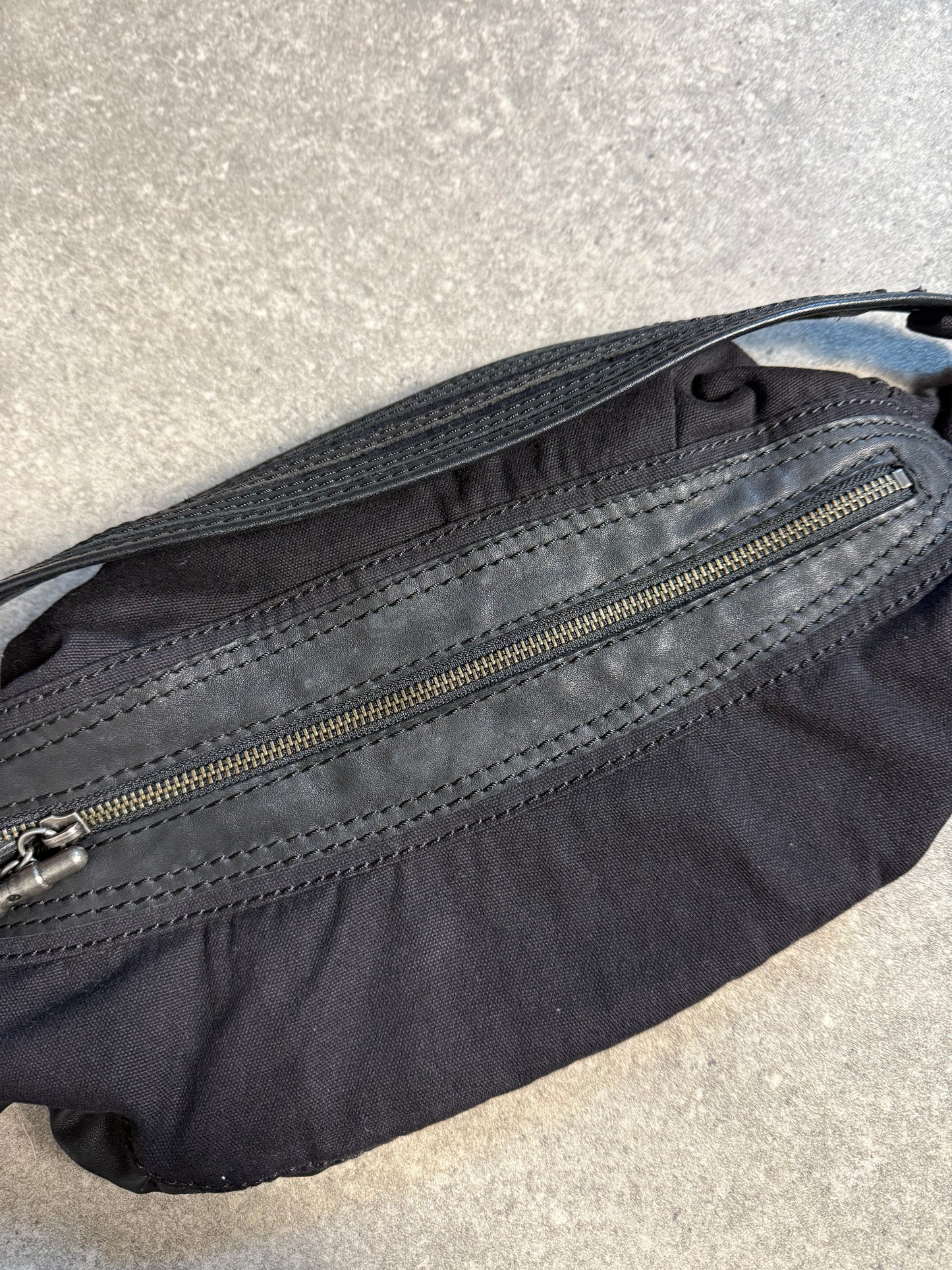 Diesel Leather Ruched Shoulder Bag