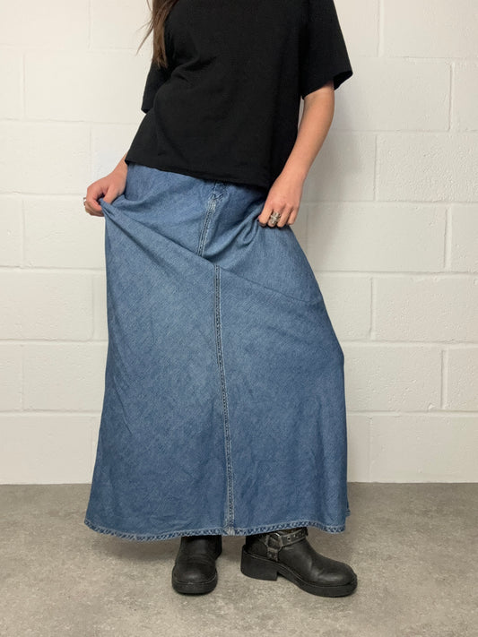 Diesel Long Denim Skirt