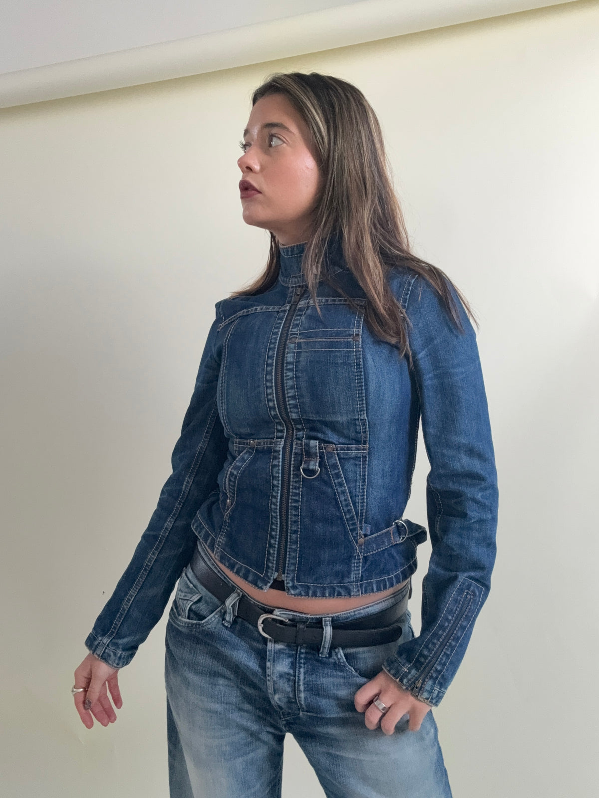 French Connection Denim Cargo Jacket (UK6)