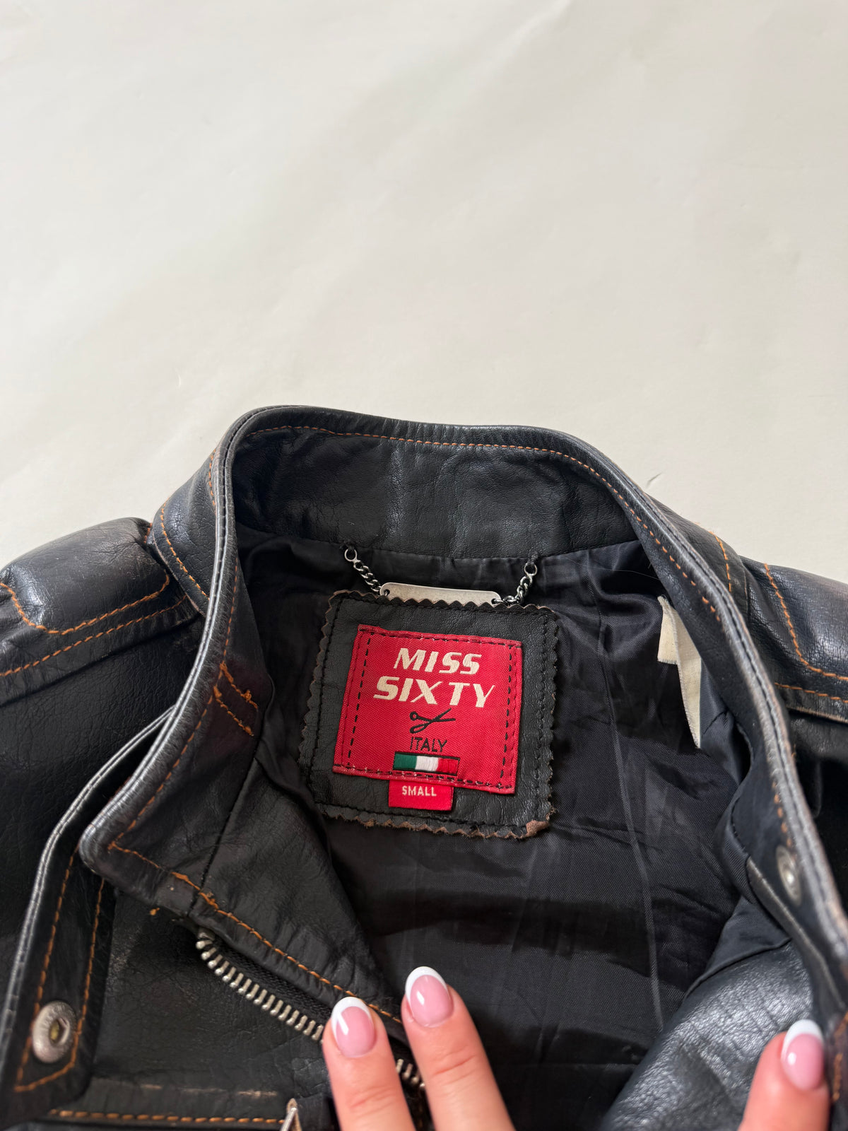 Miss Sixty Leather Biker Jacket (S)
