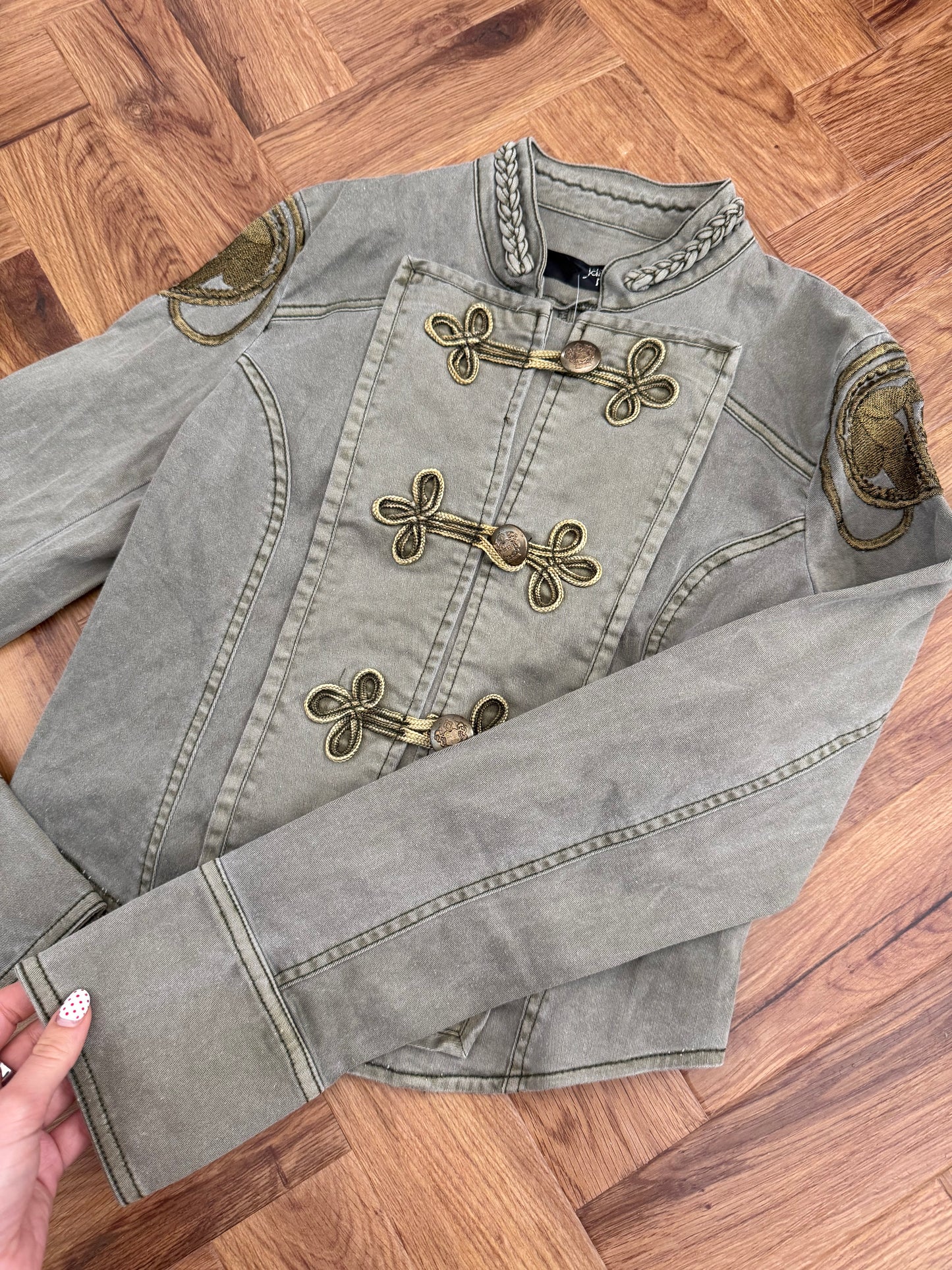 Jane Norman Deadstock Cropped Military Jacket (UK10)