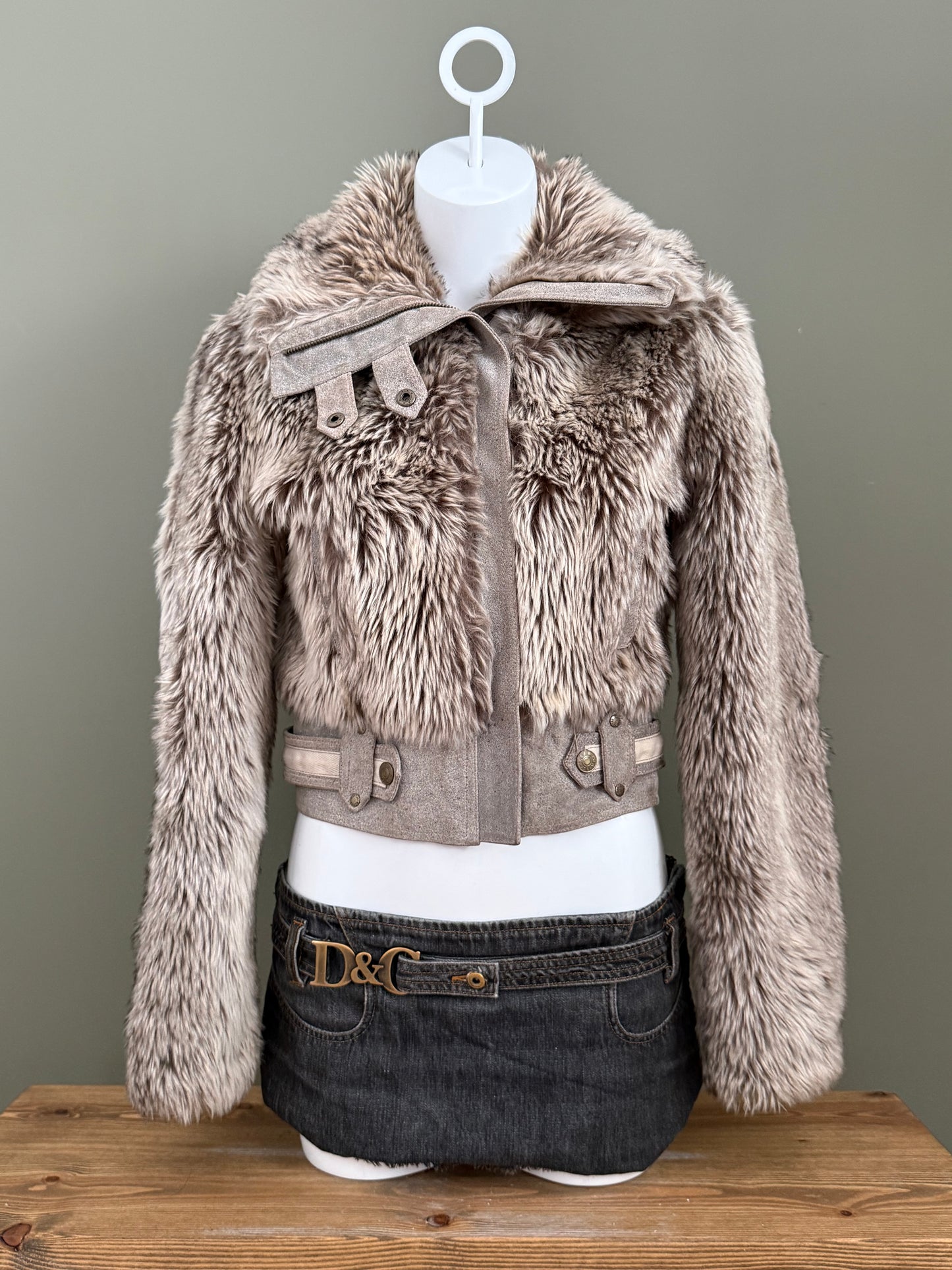 Faux Fur Bomber Jacket (UK10)