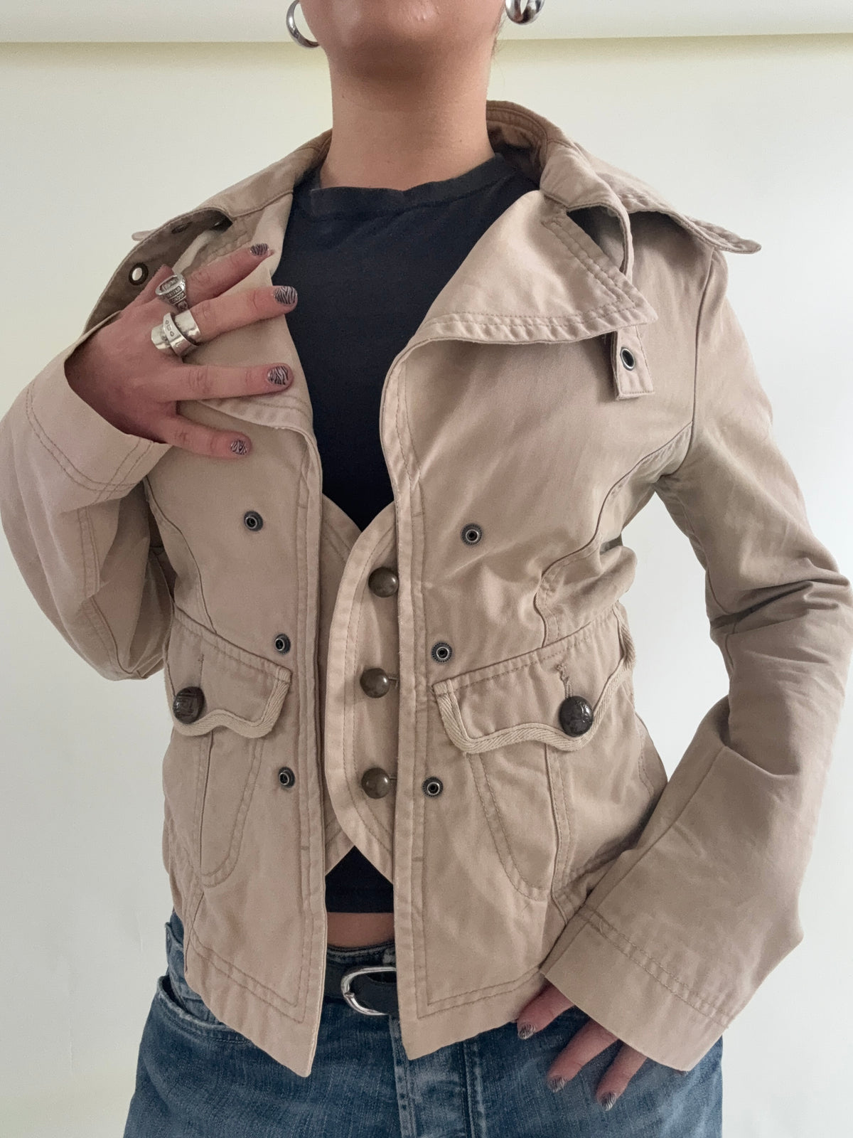 Diesel Beige Military Jacket (L)