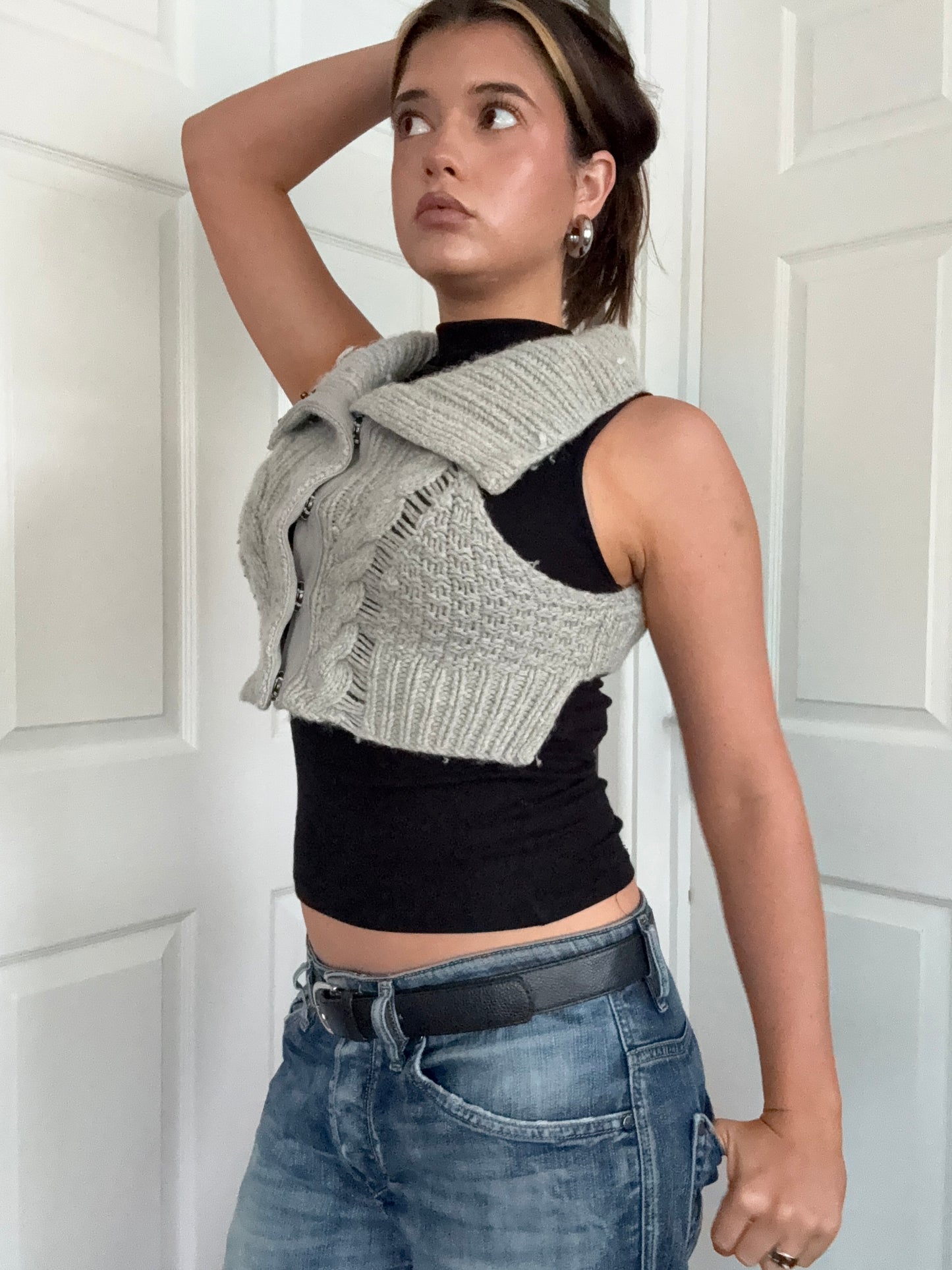 Cropped Knit Allsaints Jumper (UK10)